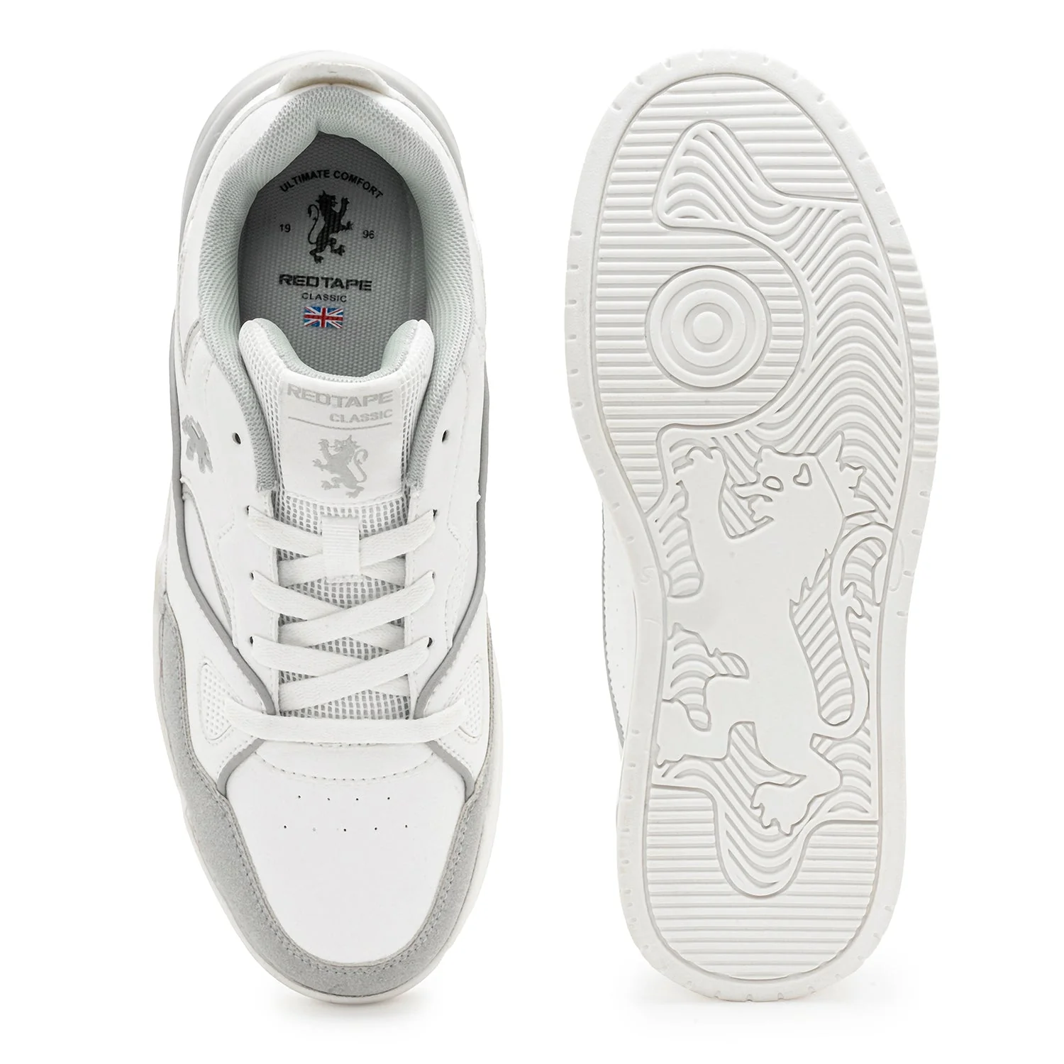 Sneakers for Men in White and Grey | Casual Low-Cut Lifestyle Shoes. - Image 5