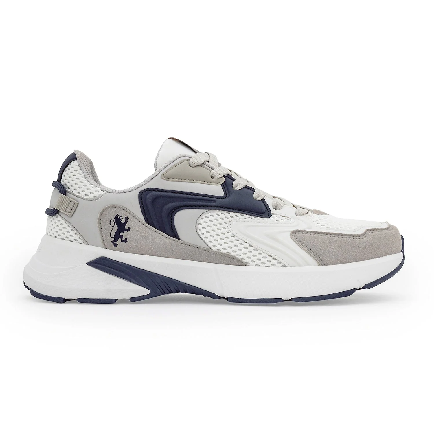 Sneakers for Men in White and Navy | Casual Low-Cut Lifestyle Shoes. - Image 2