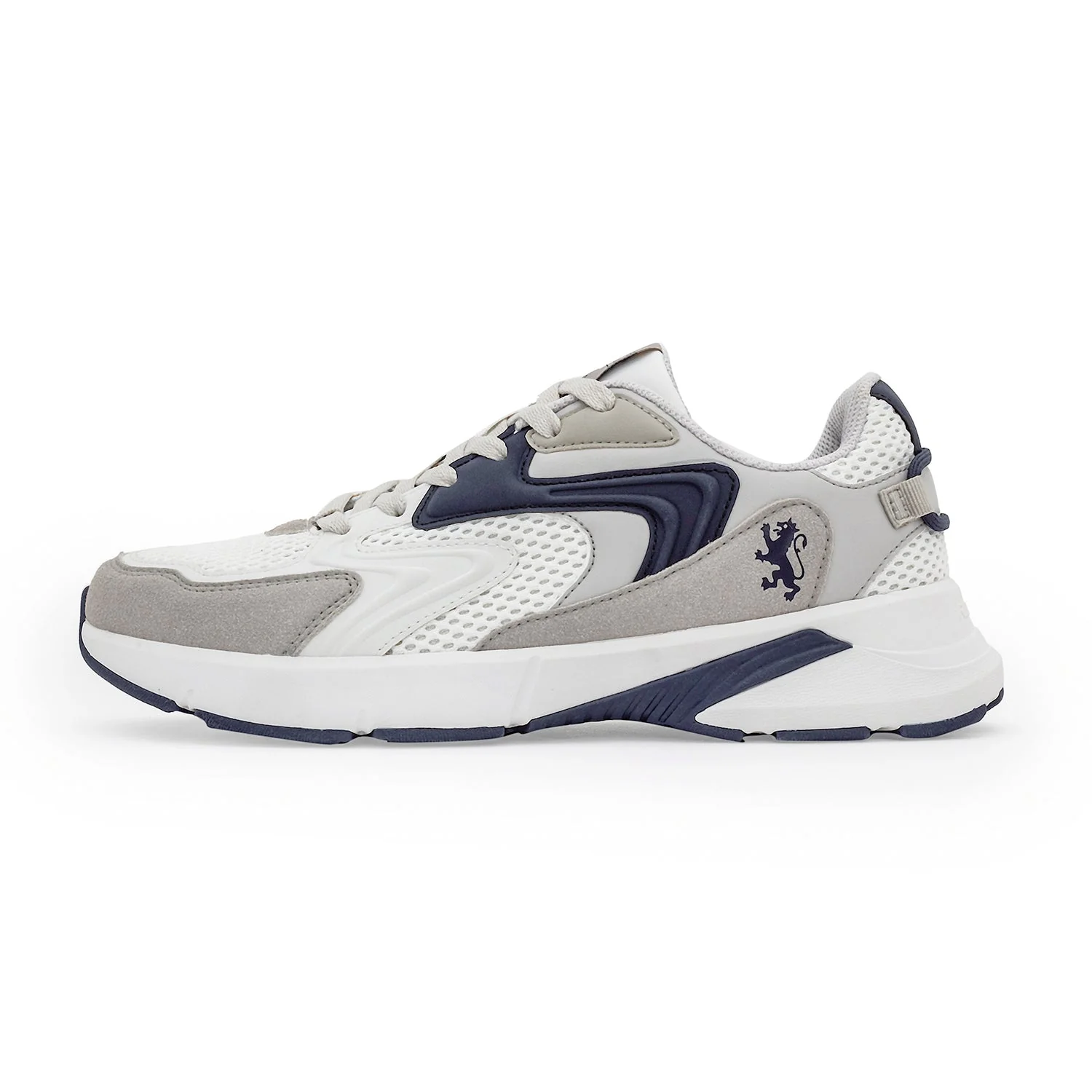 Sneakers for Men in White and Navy | Casual Low-Cut Lifestyle Shoes. - Image 3