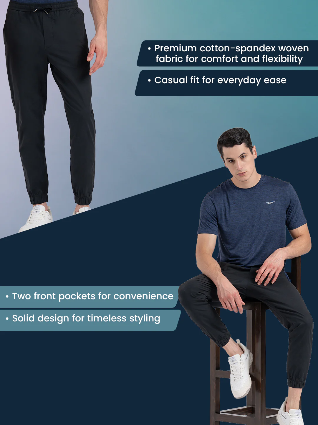 Solid Joggers For Men - Image 2