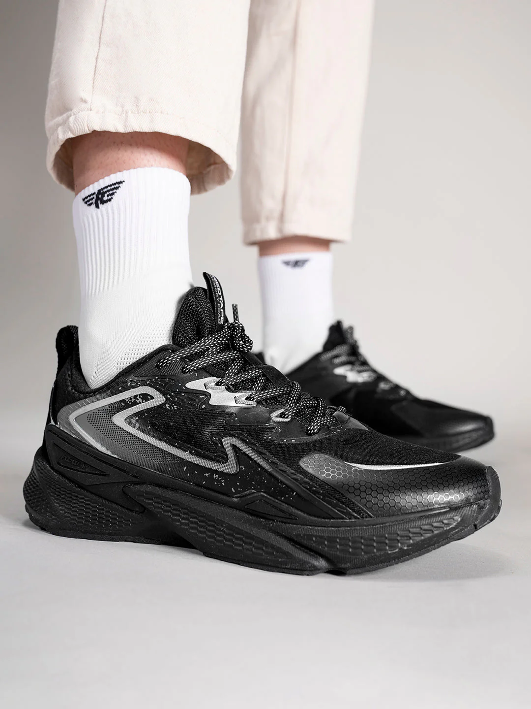 Sports Shoes for Men in Black | Athleisure Shoes - Image 6
