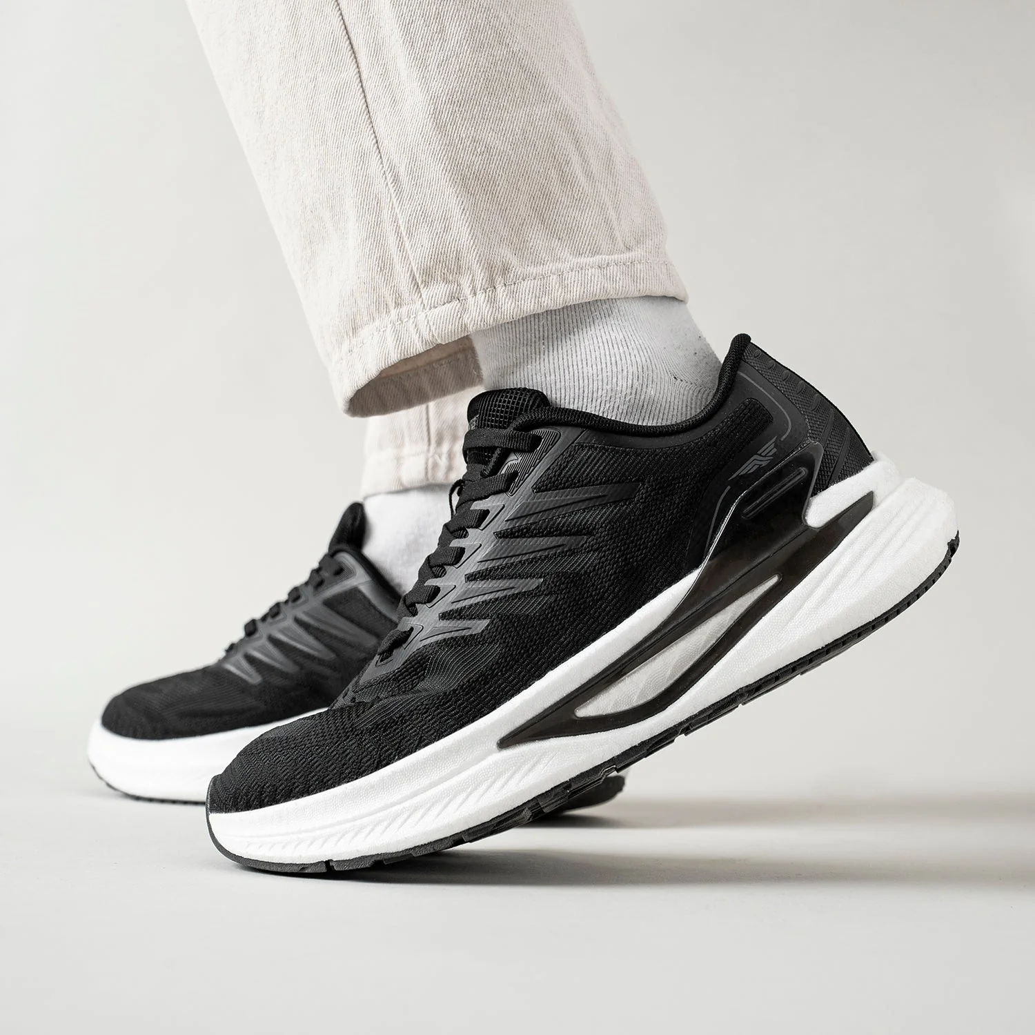 Sports Shoes for Men in Black | Athleisure Shoes - Image 6