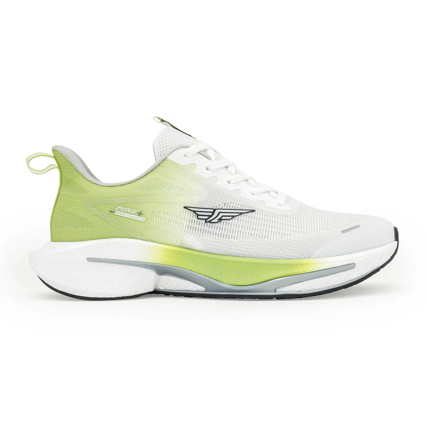 Sports Shoes for Men in Lime and White | Athleisure Shoes - Image 2