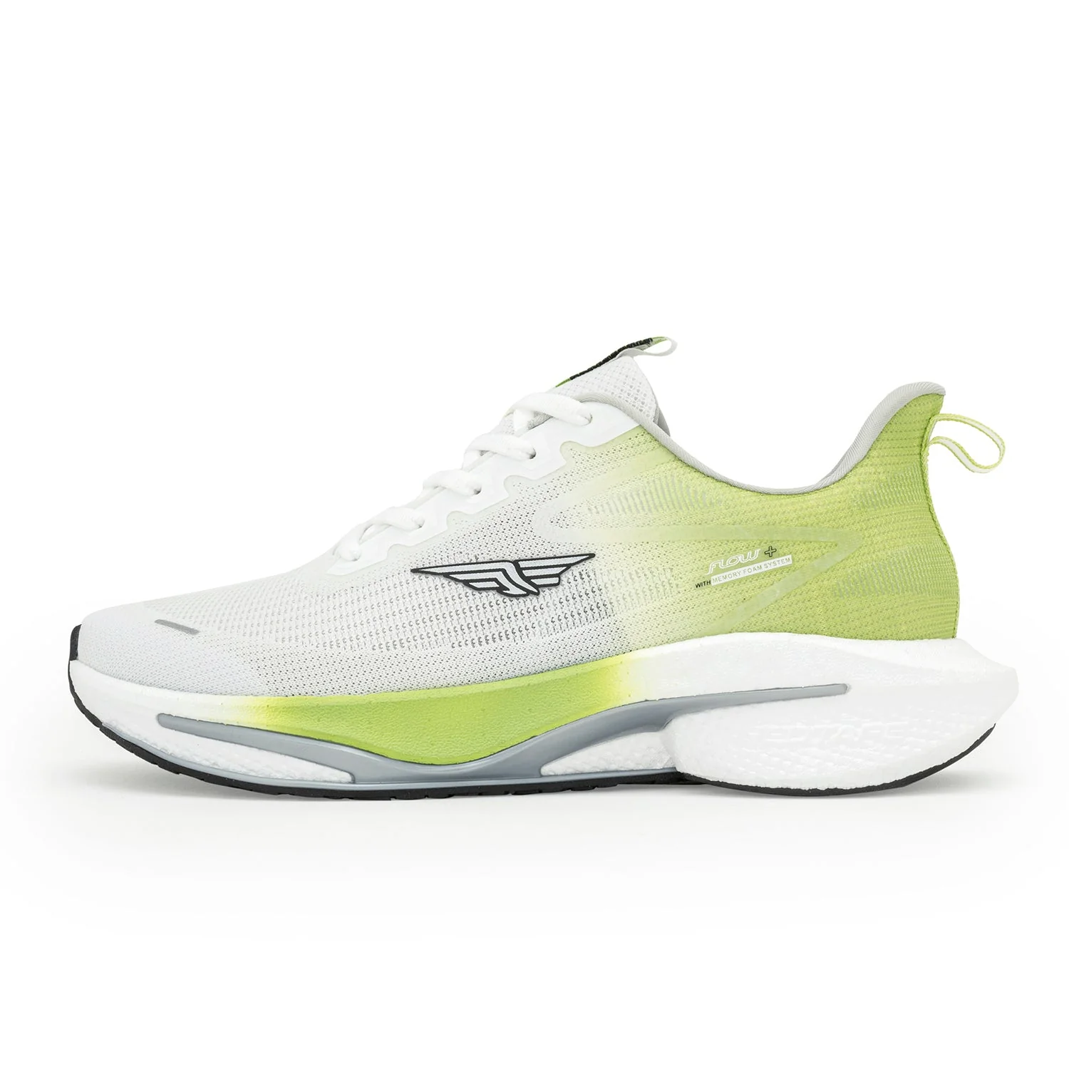 Sports Shoes for Men in Lime and White | Athleisure Shoes - Image 3