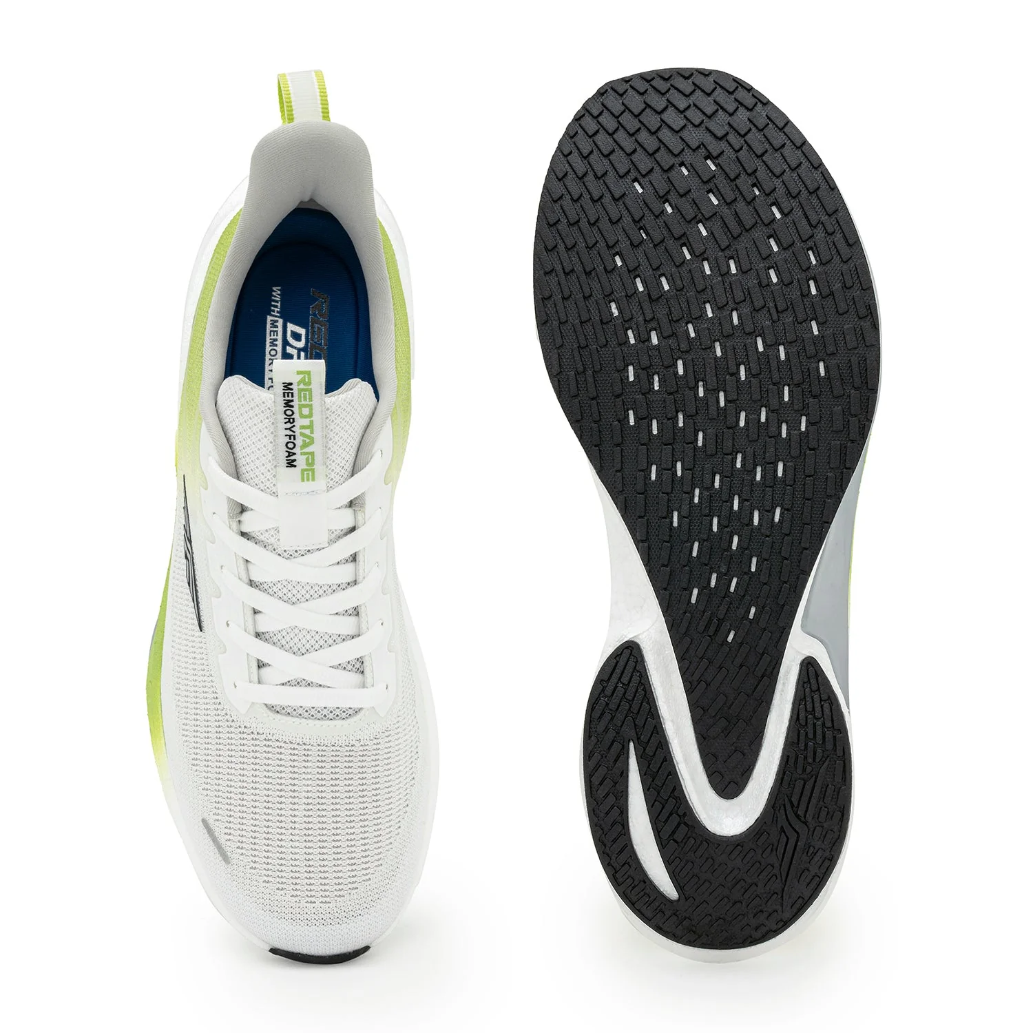Sports Shoes for Men in Lime and White | Athleisure Shoes - Image 5