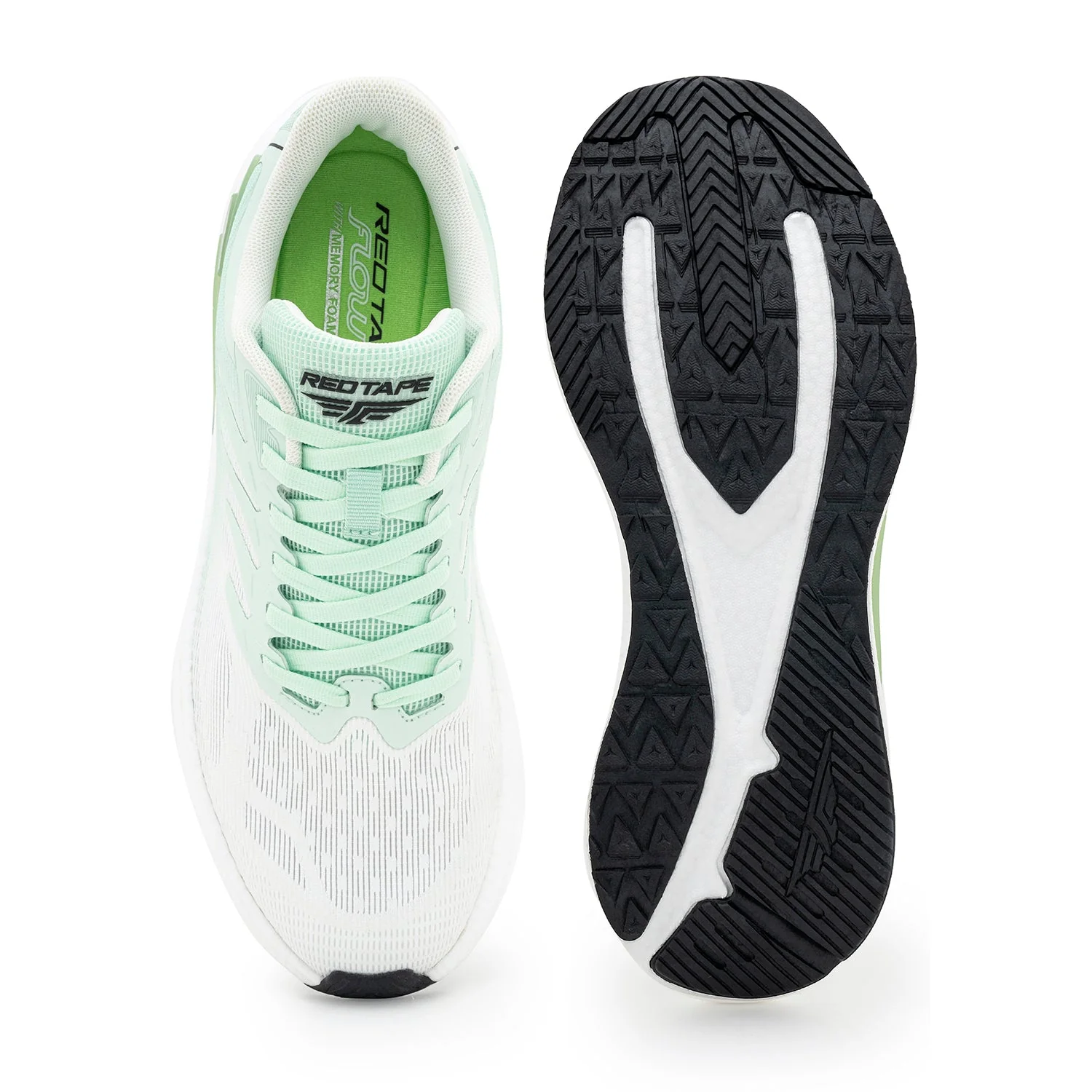 Sports Shoes for Men in White and Green | Athleisure Shoes - Image 5