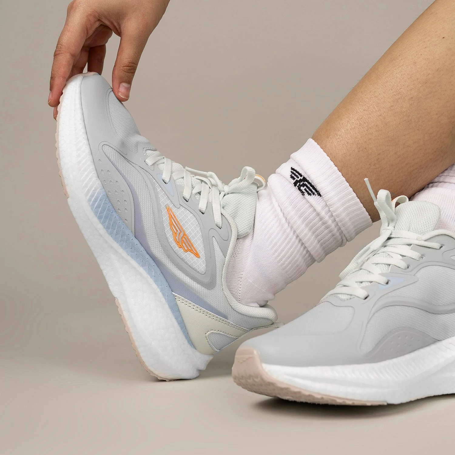 Sports Shoes for Women in Grey and Blue | Athleisure Shoes - Image 6