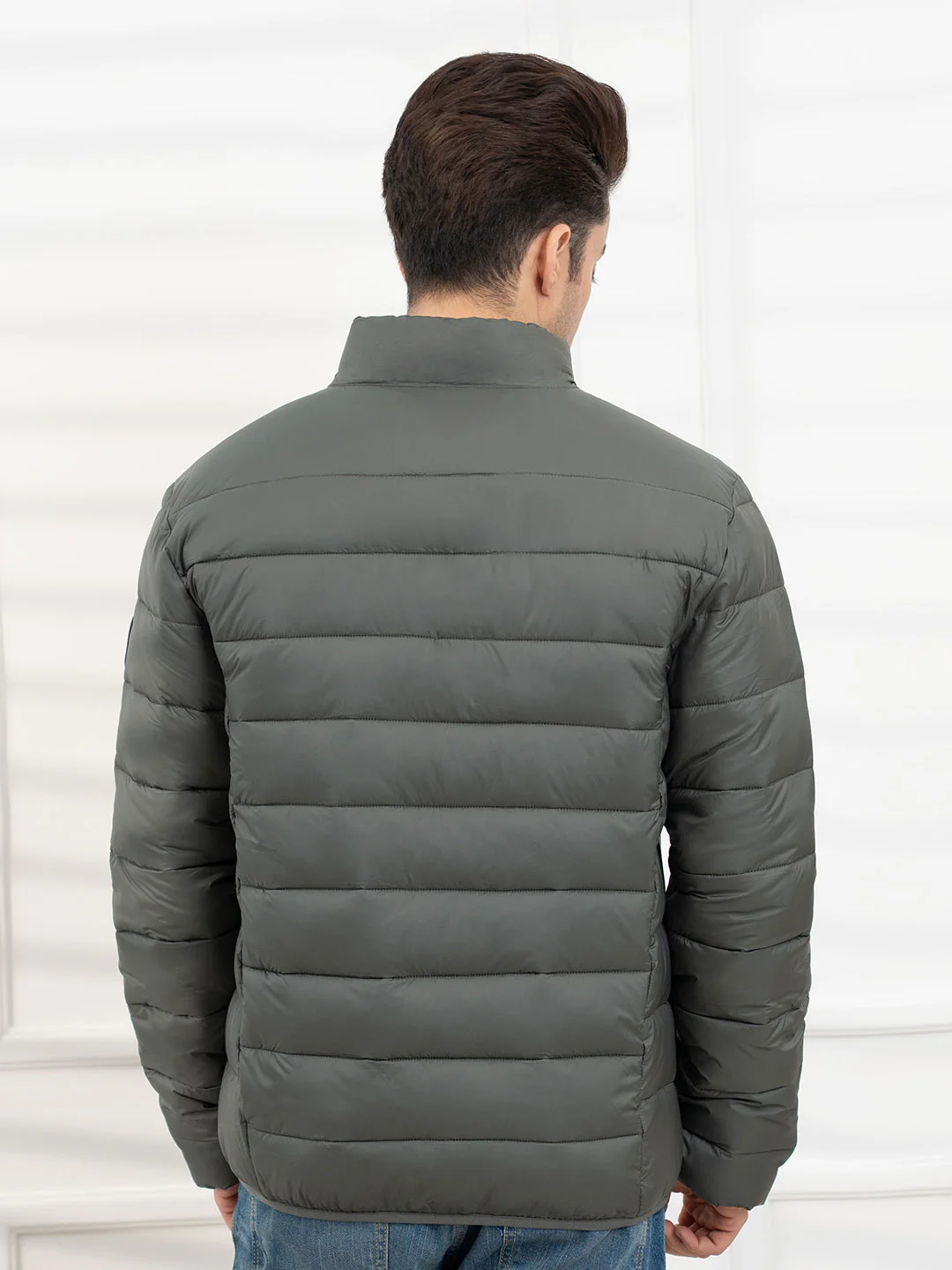 Stone Olive Men's Heatseal Padded Jacket | All-Season Winter Protection - Image 4