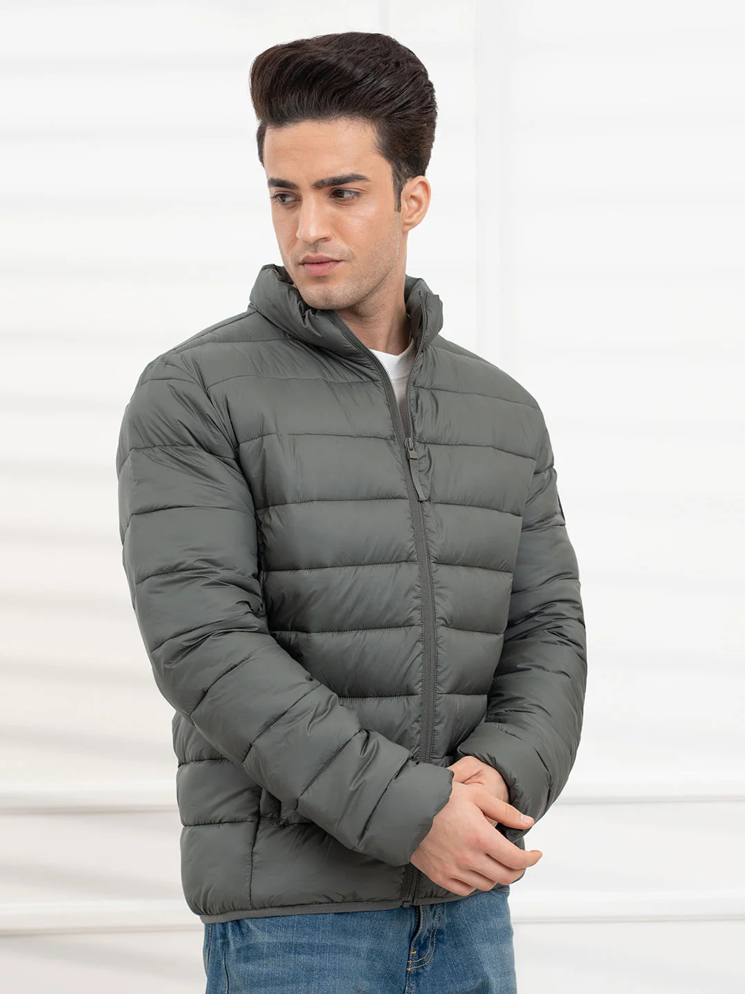 Stone Olive Men's Heatseal Padded Jacket | All-Season Winter Protection - Image 6