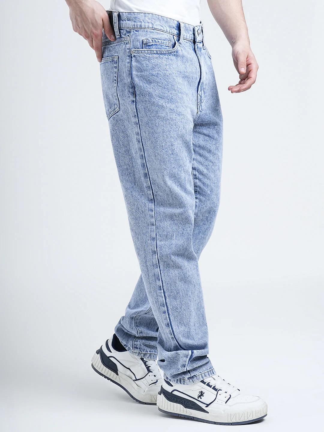 Straight Fit Blue Jeans for Men | Classic Everyday Denim - Image 3