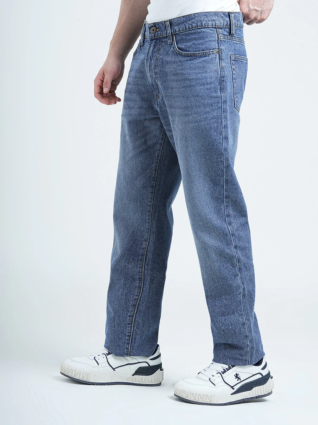 Straight Fit Light Blue Jeans for Men | Effortless Everyday Style - Image 3