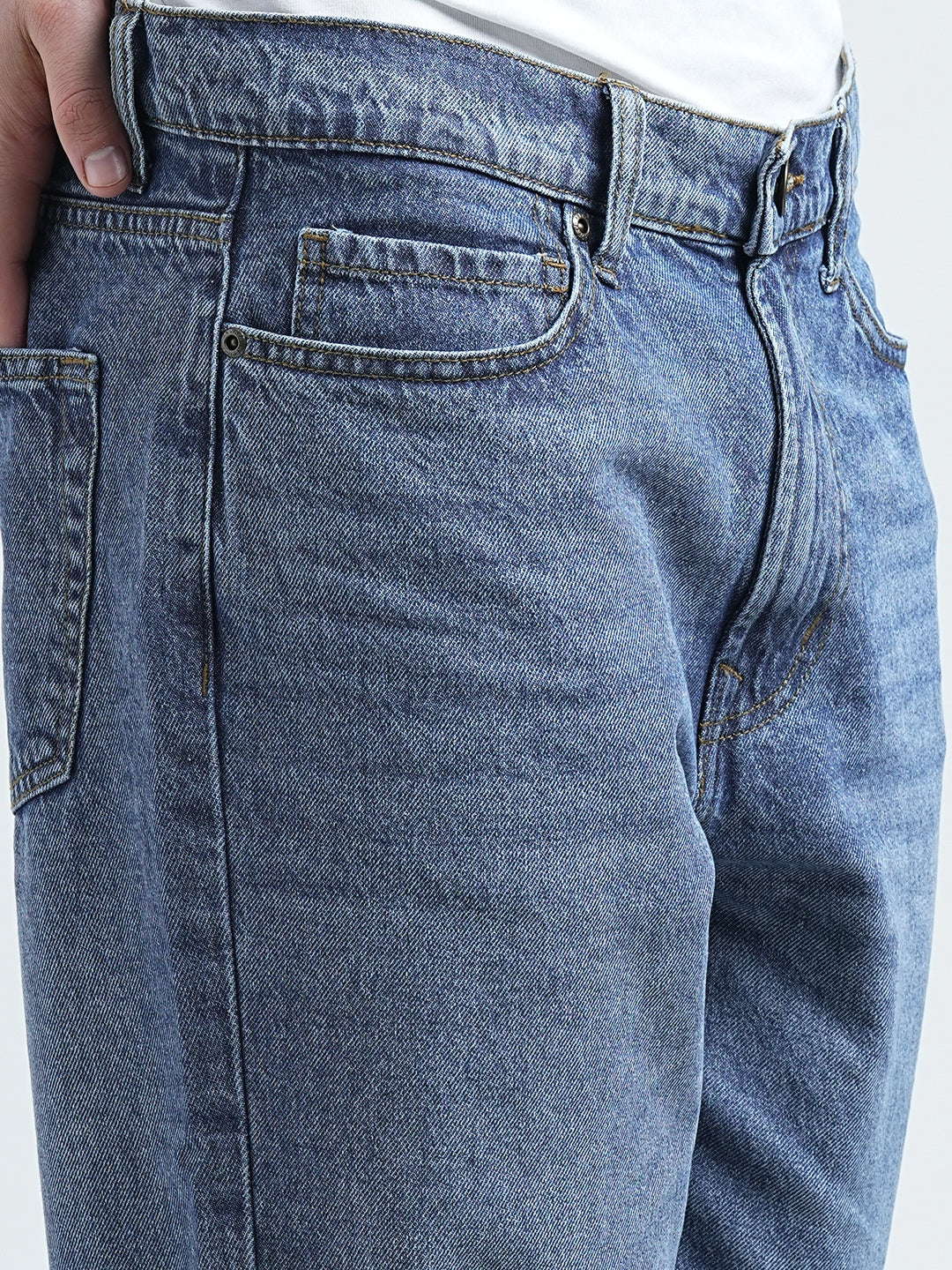 Straight Fit Light Blue Jeans for Men | Effortless Everyday Style - Image 5