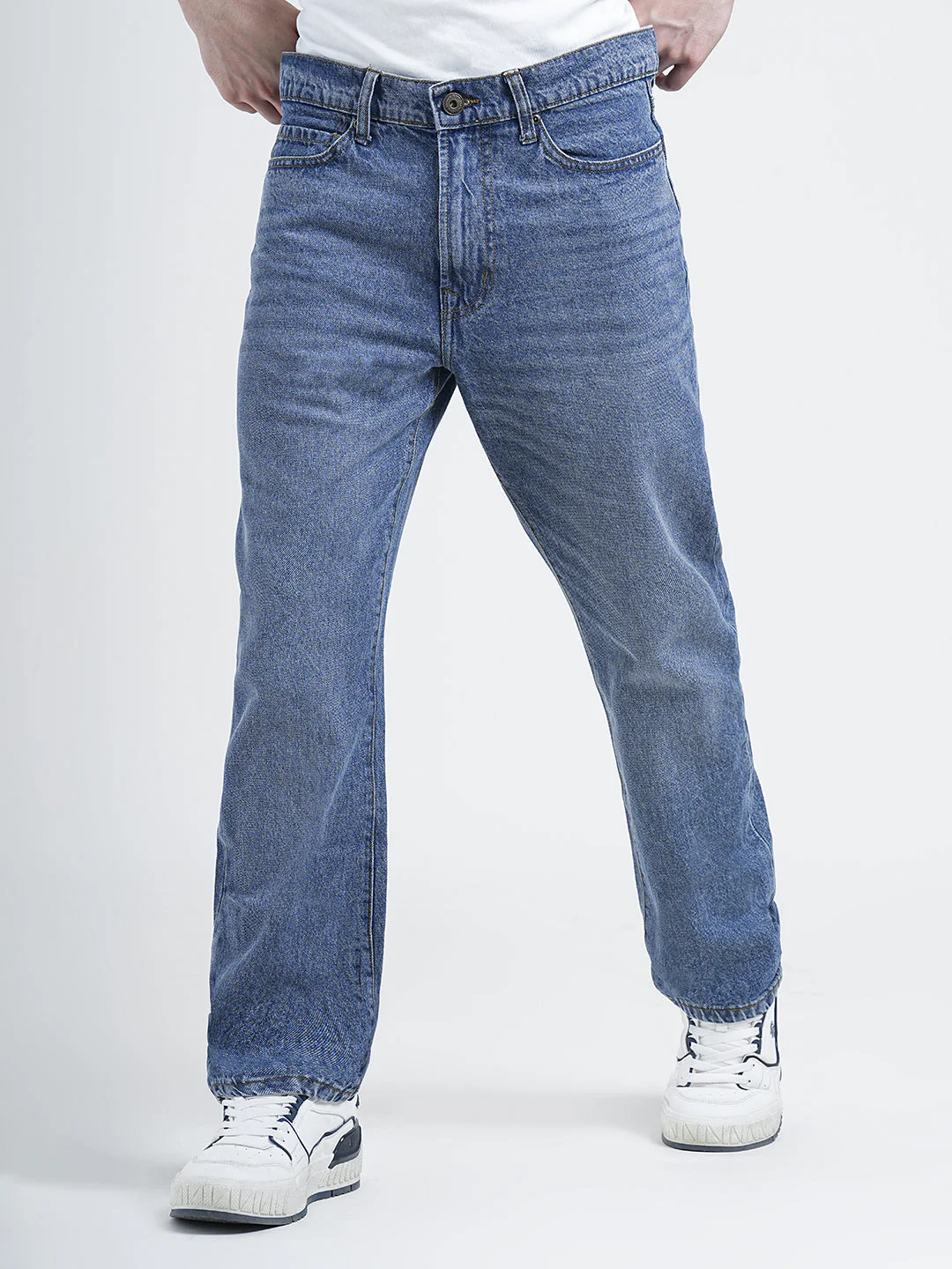 Straight Fit Light Blue Jeans for Men | Effortless Everyday Style - Image 6