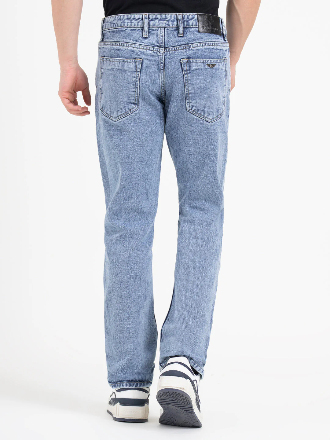Straight Fit Light Blue Jeans for Men | Everyday Classic Denim - Image 4