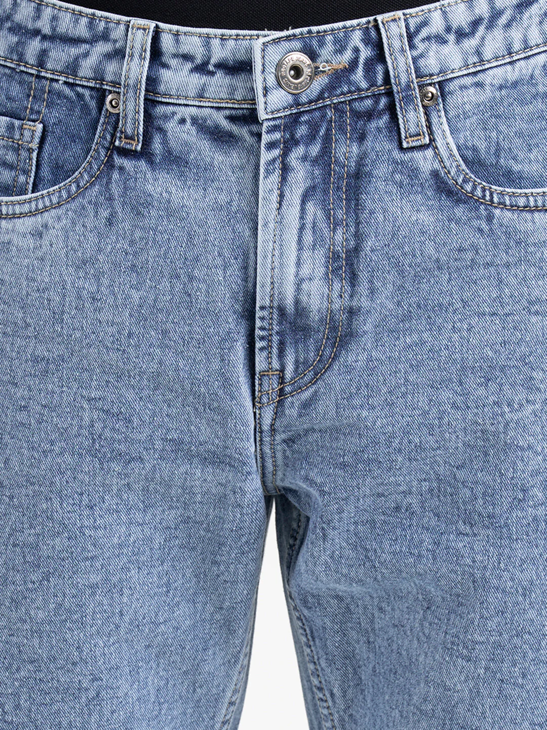 Straight Fit Light Blue Jeans for Men | Everyday Classic Denim - Image 5