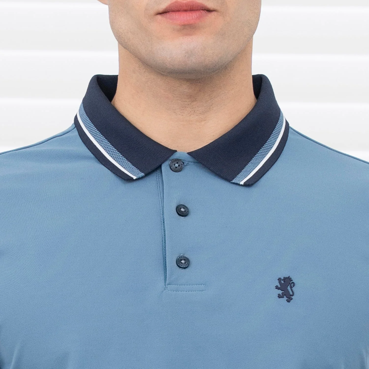 T Shirts for Men in Blue | Polo Half Sleeve T Shirt - Image 4