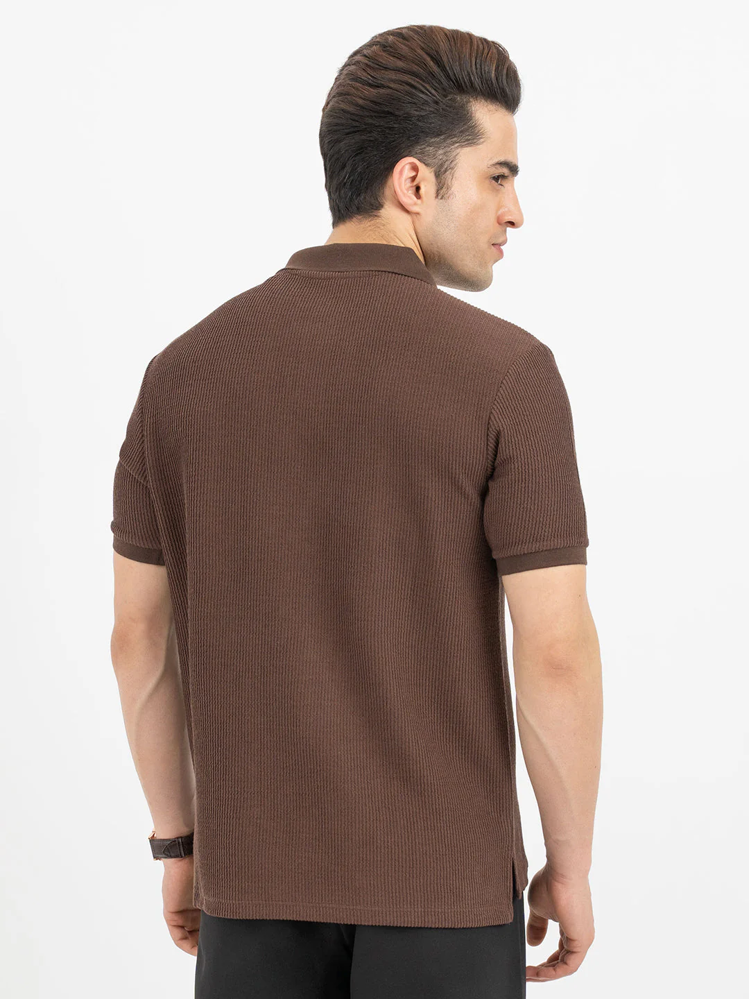 T Shirts for Men in Dark Brown - Image 3