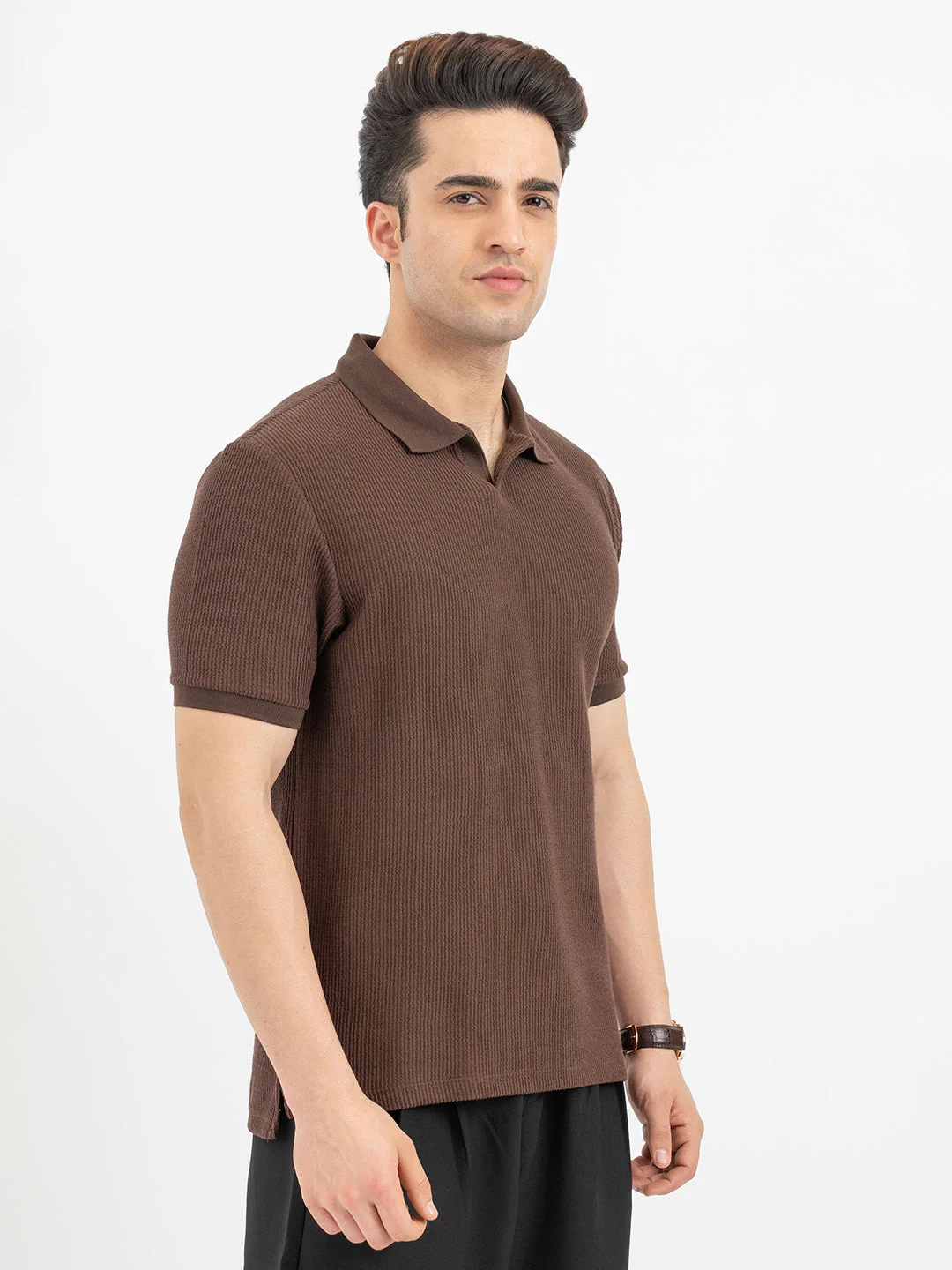 T Shirts for Men in Dark Brown - Image 6