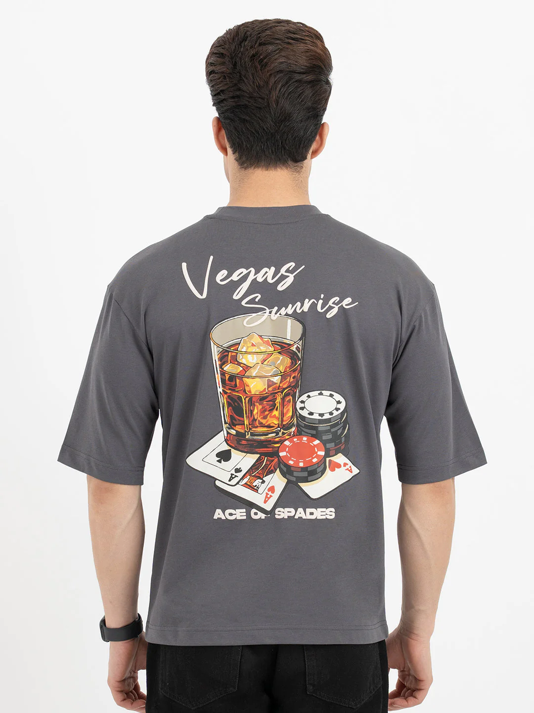T Shirts for Men in Dark Grey - Image 4