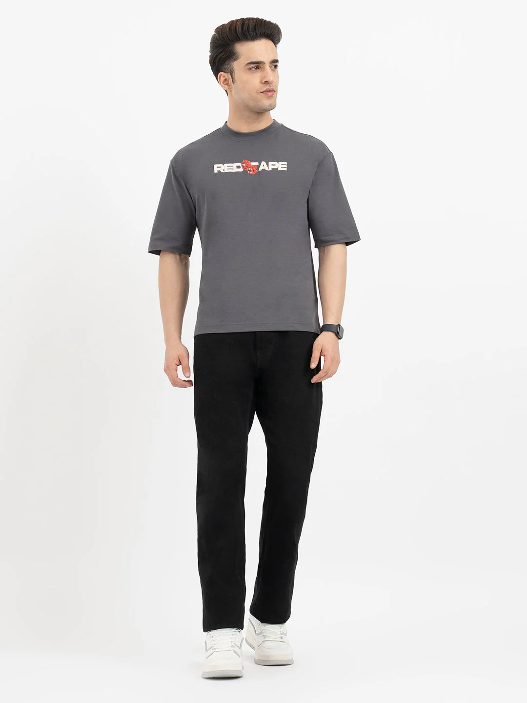 T Shirts for Men in Dark Grey - Image 5