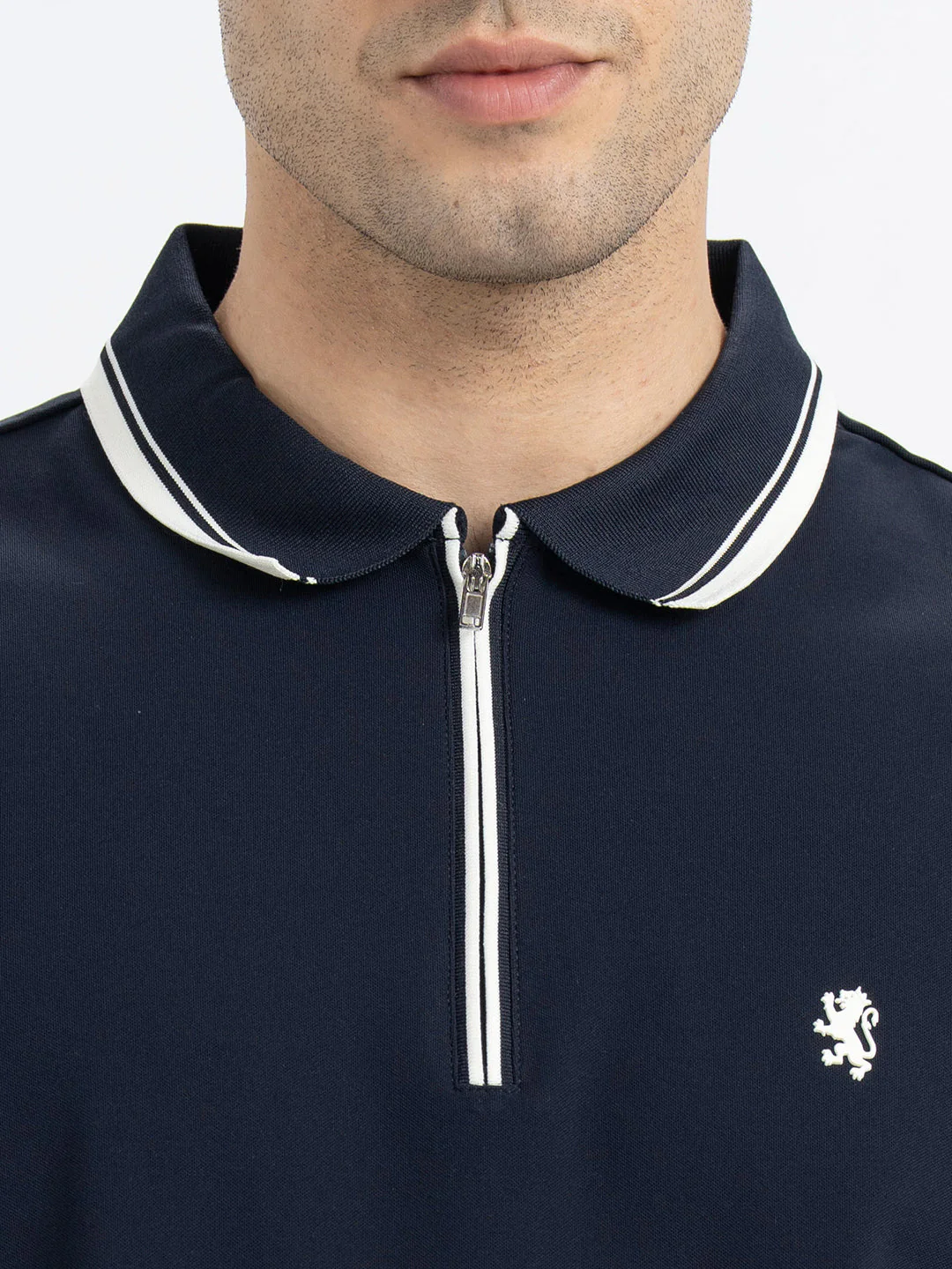 T Shirts for Men in Navy | Polo Half Sleeve T Shirt - Image 4