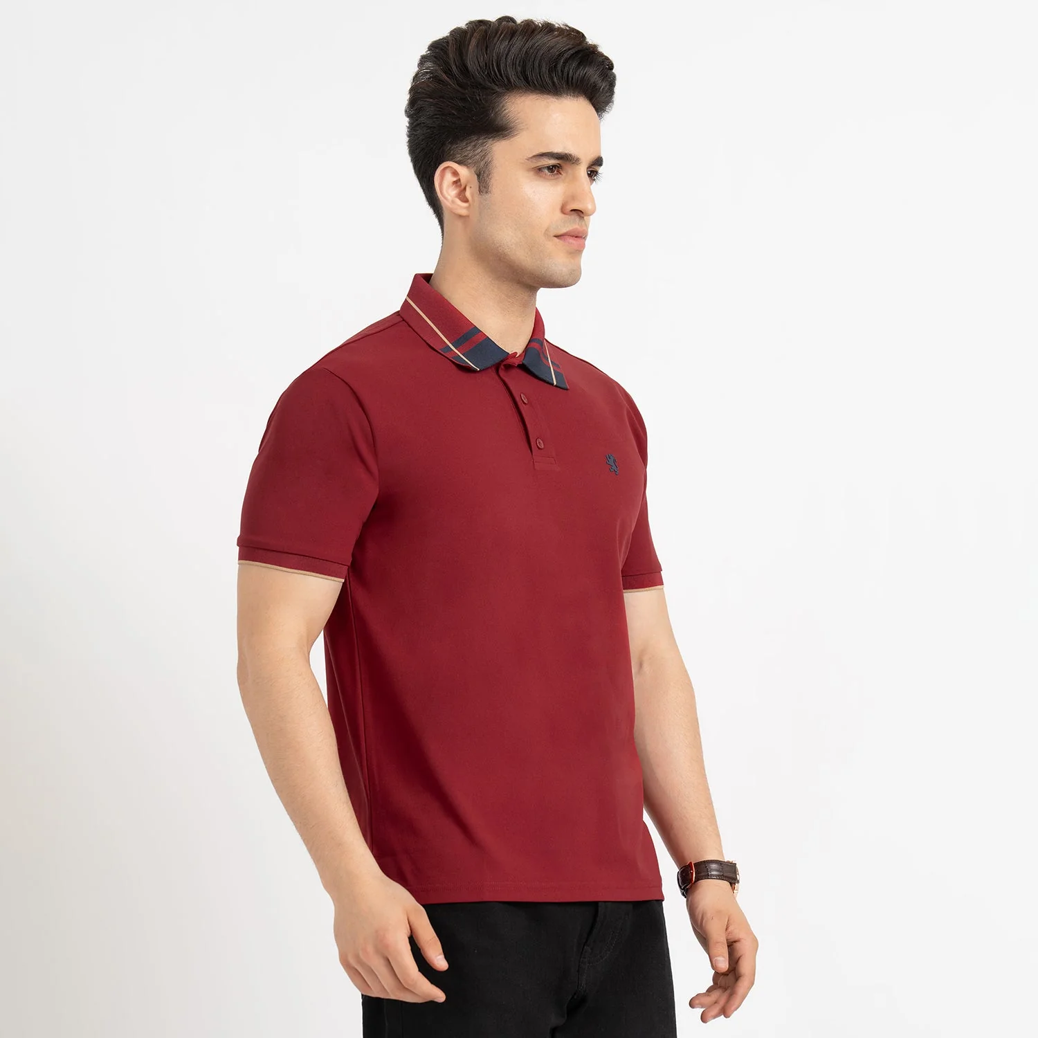 T Shirts for Men in Red | Polo Half Sleeve T Shirt - Image 5
