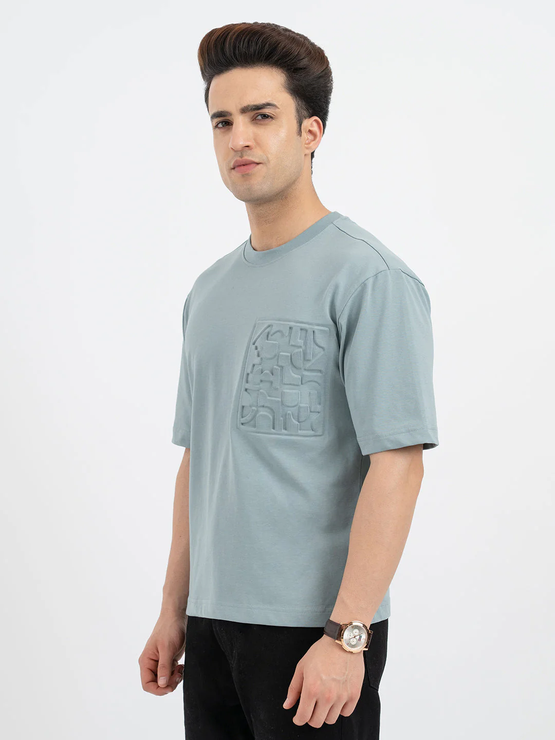T Shirts for Men in Slate Blue - Image 2