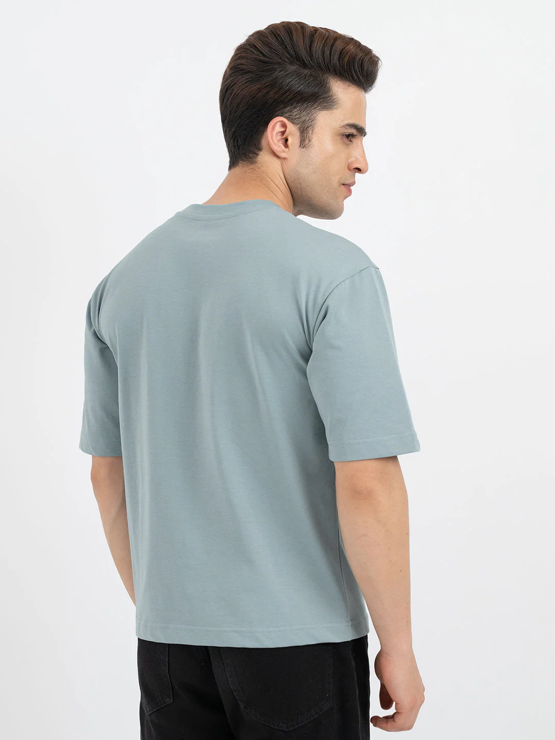 T Shirts for Men in Slate Blue - Image 3