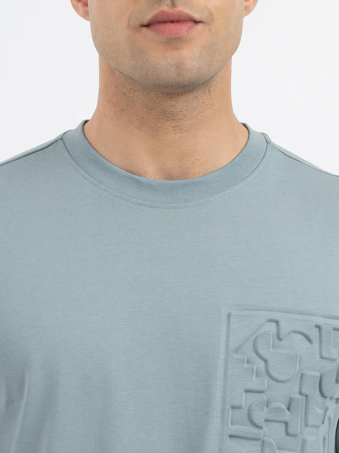 T Shirts for Men in Slate Blue - Image 4
