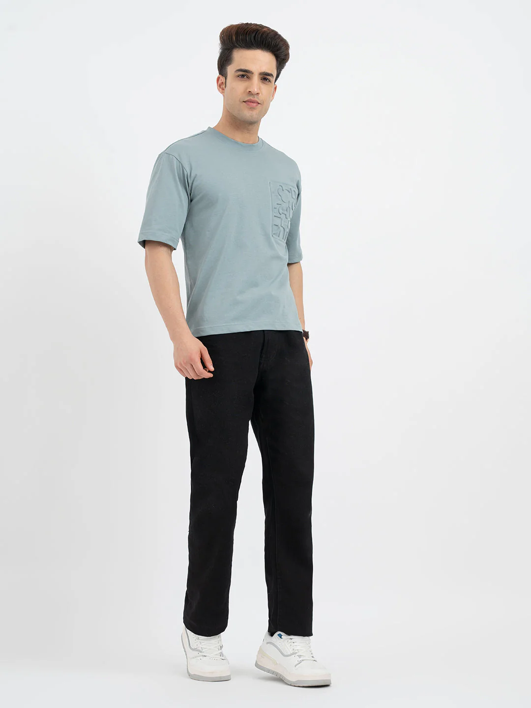 T Shirts for Men in Slate Blue - Image 5