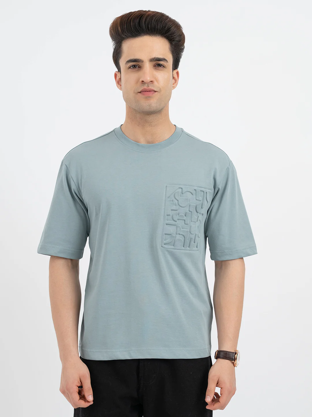 T Shirts for Men in Slate Blue - Image 7