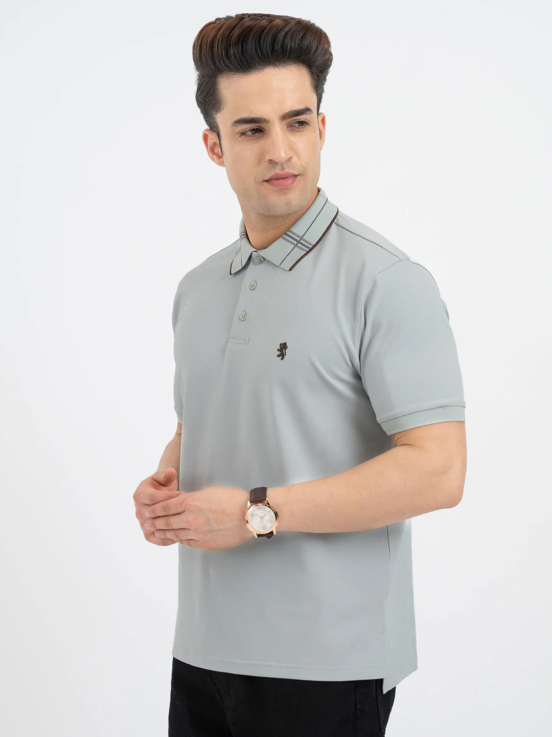 T Shirts for Men in Slate Green - Image 2