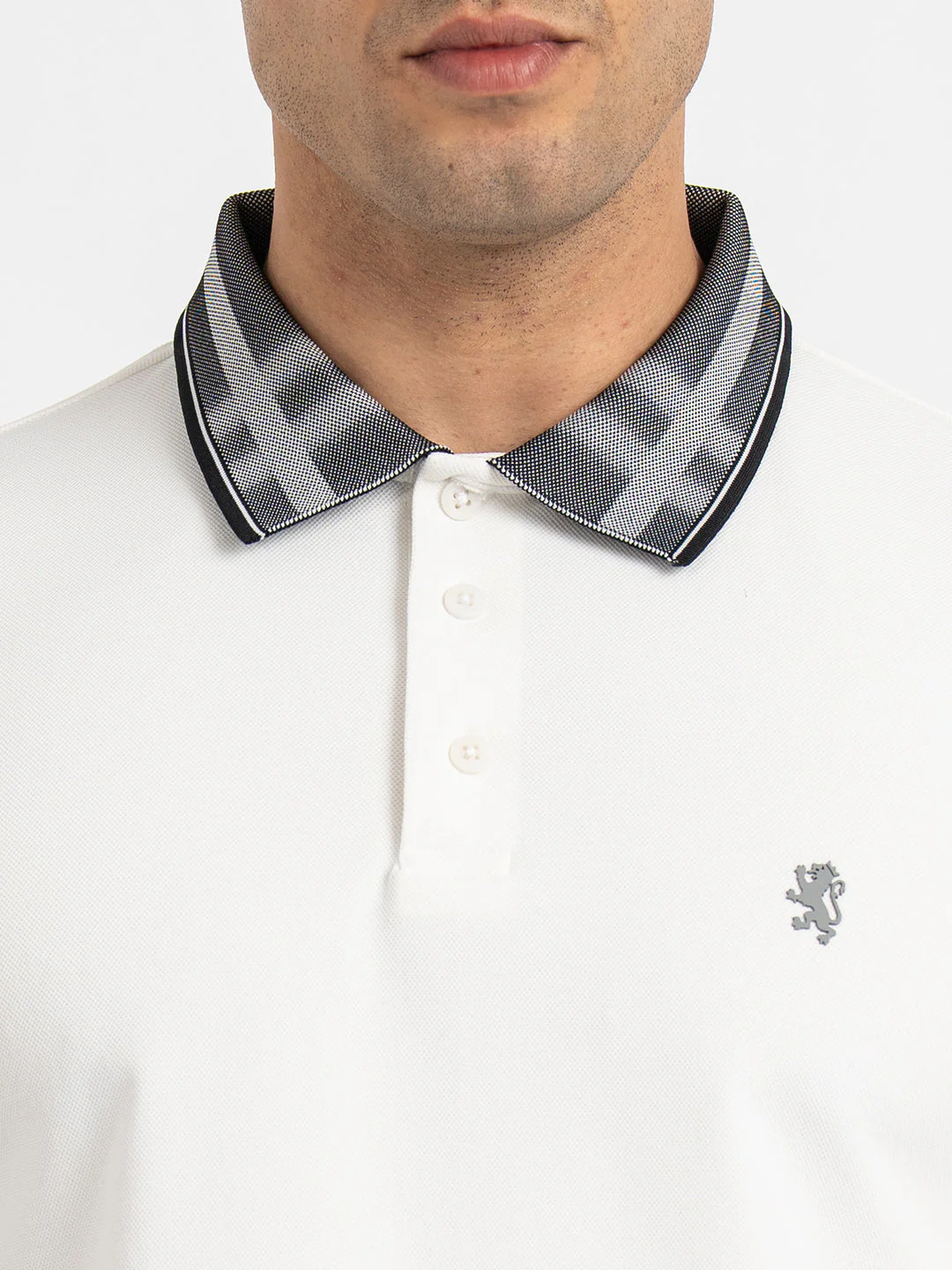 T Shirts for Men in White | Polo Half Sleeve T Shirt - Image 4