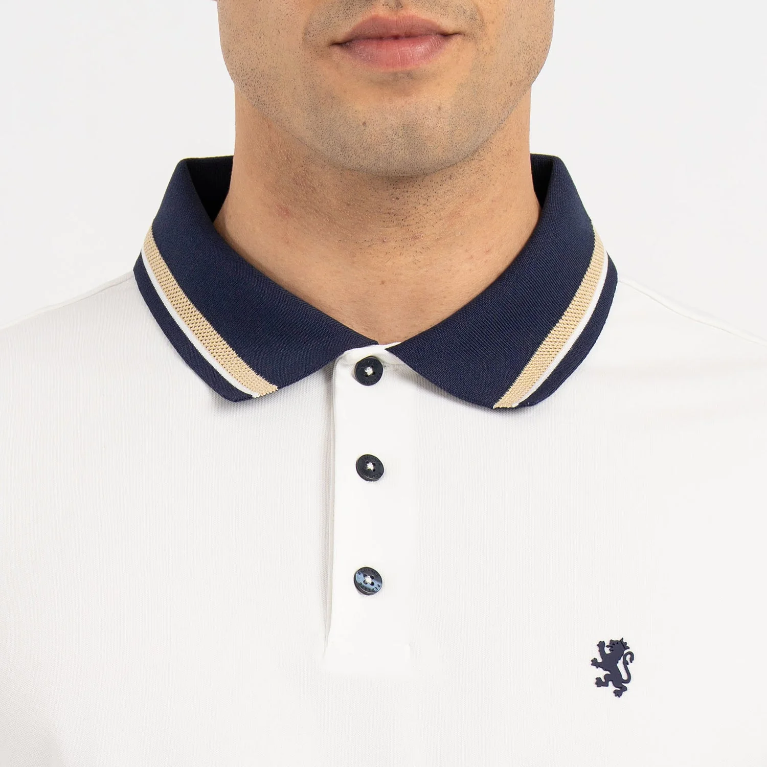 T Shirts for Men in White | Polo Half Sleeve T Shirt - Image 4
