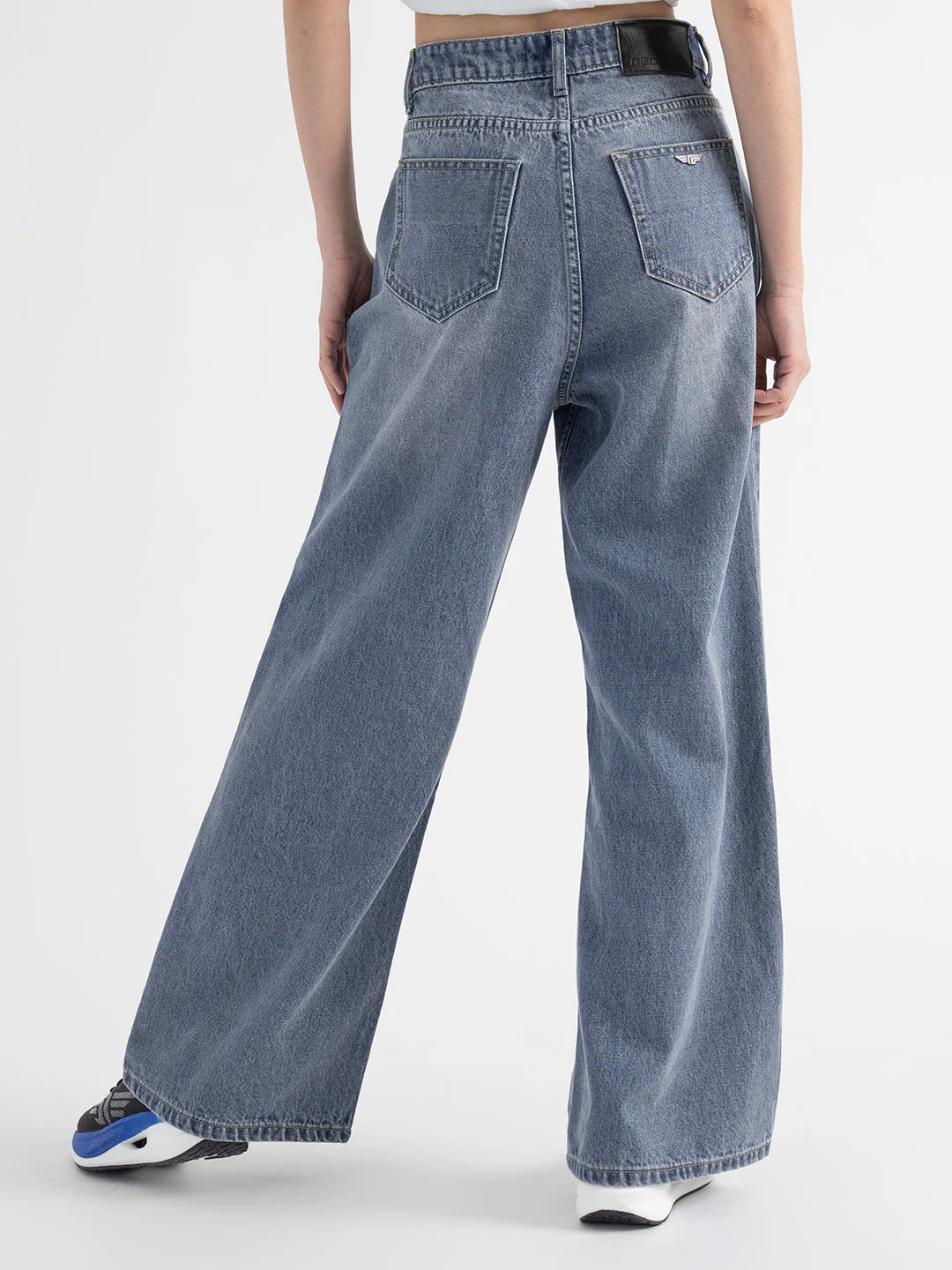 Vintage Blue Flare Fit Jeans for Women | Casual Wear - Image 3