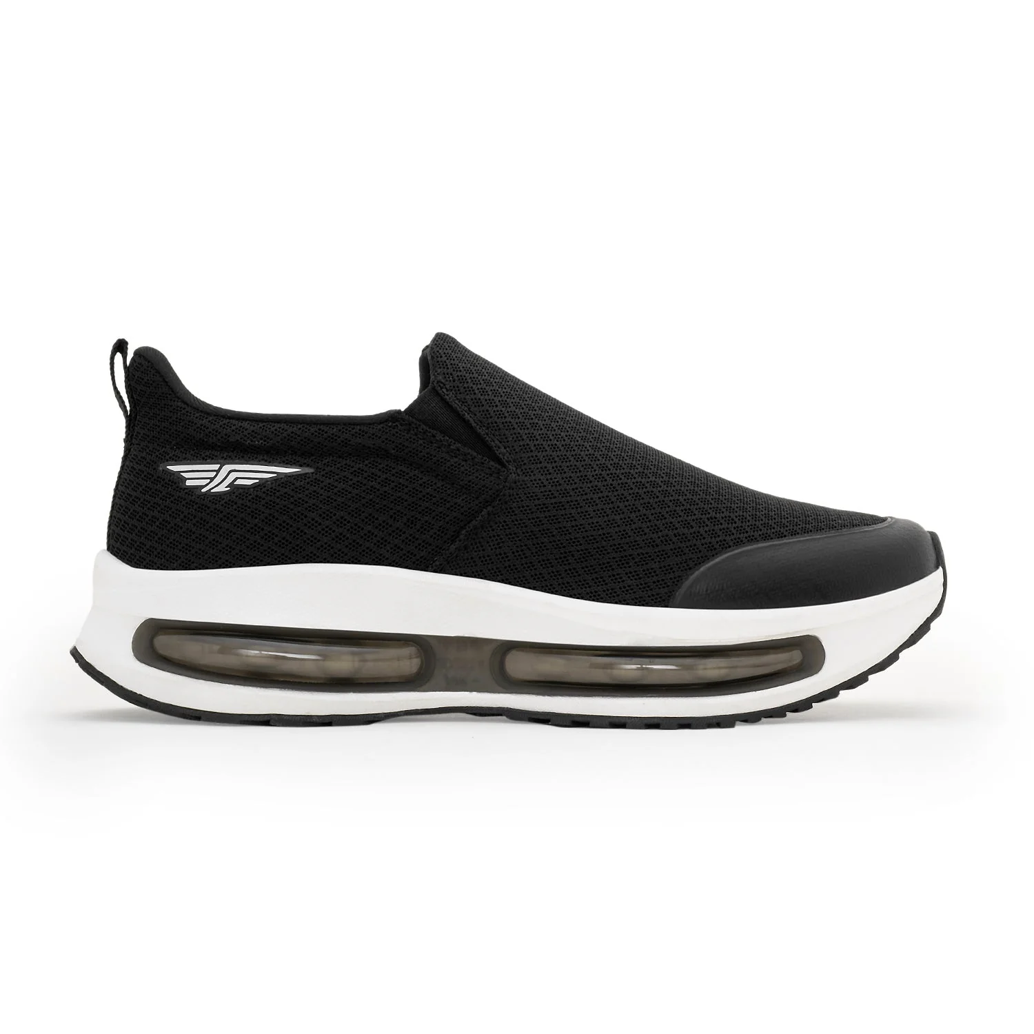 Walking Shoes for Men in Black | Slip-On Casual Shoes - Image 2
