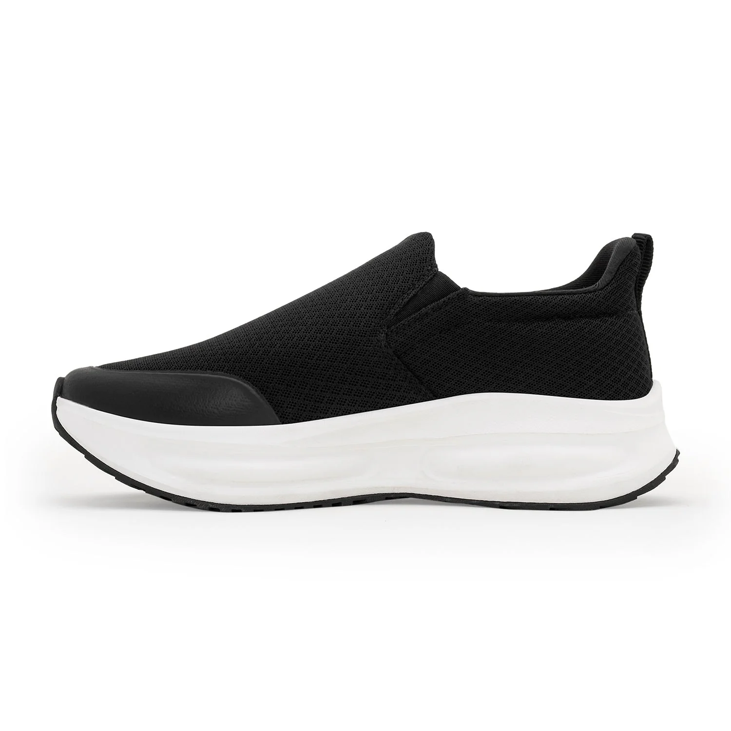 Walking Shoes for Men in Black | Slip-On Casual Shoes - Image 3
