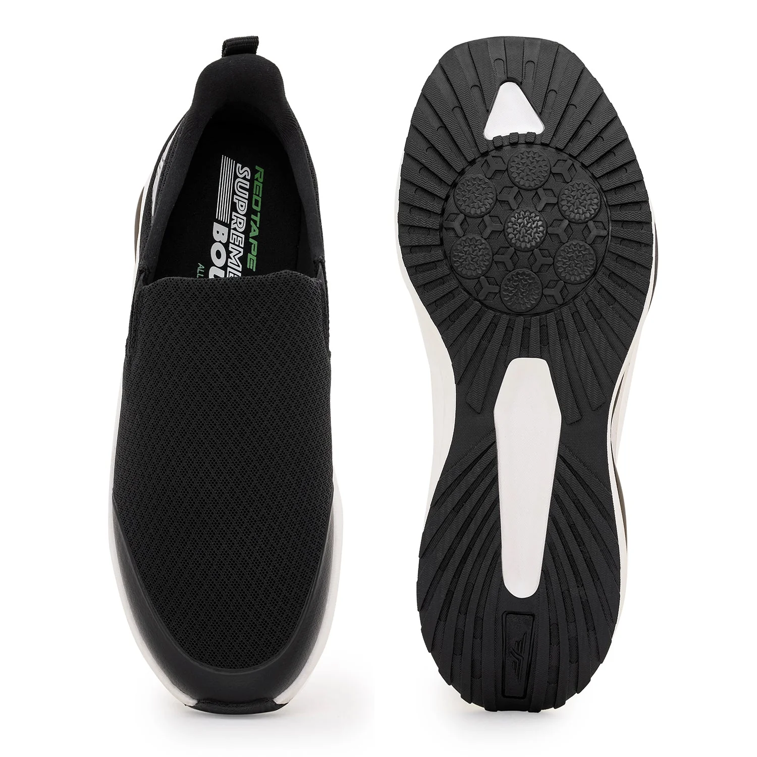 Walking Shoes for Men in Black | Slip-On Casual Shoes - Image 5