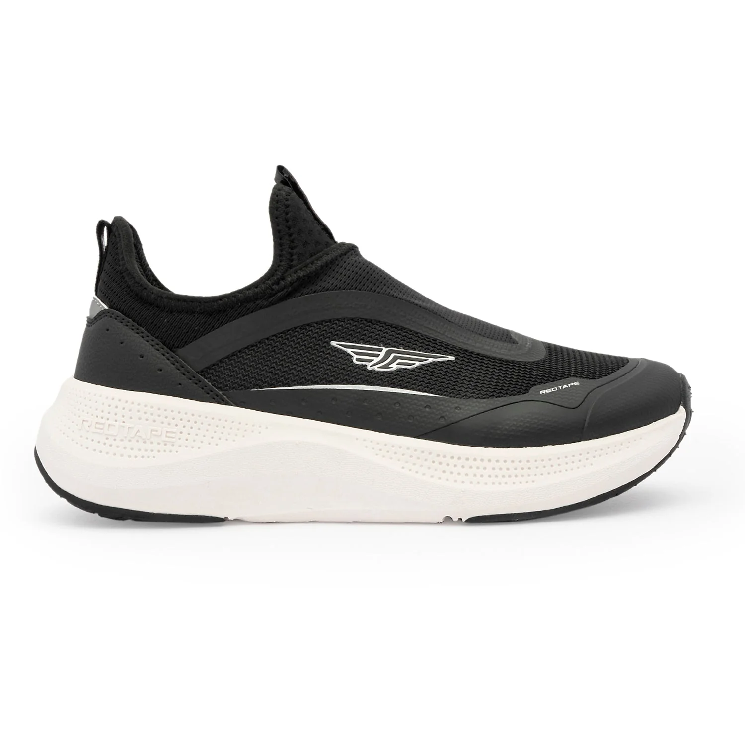 Walking Shoes for Women in Black and White | Slip-On Shoes - Image 2