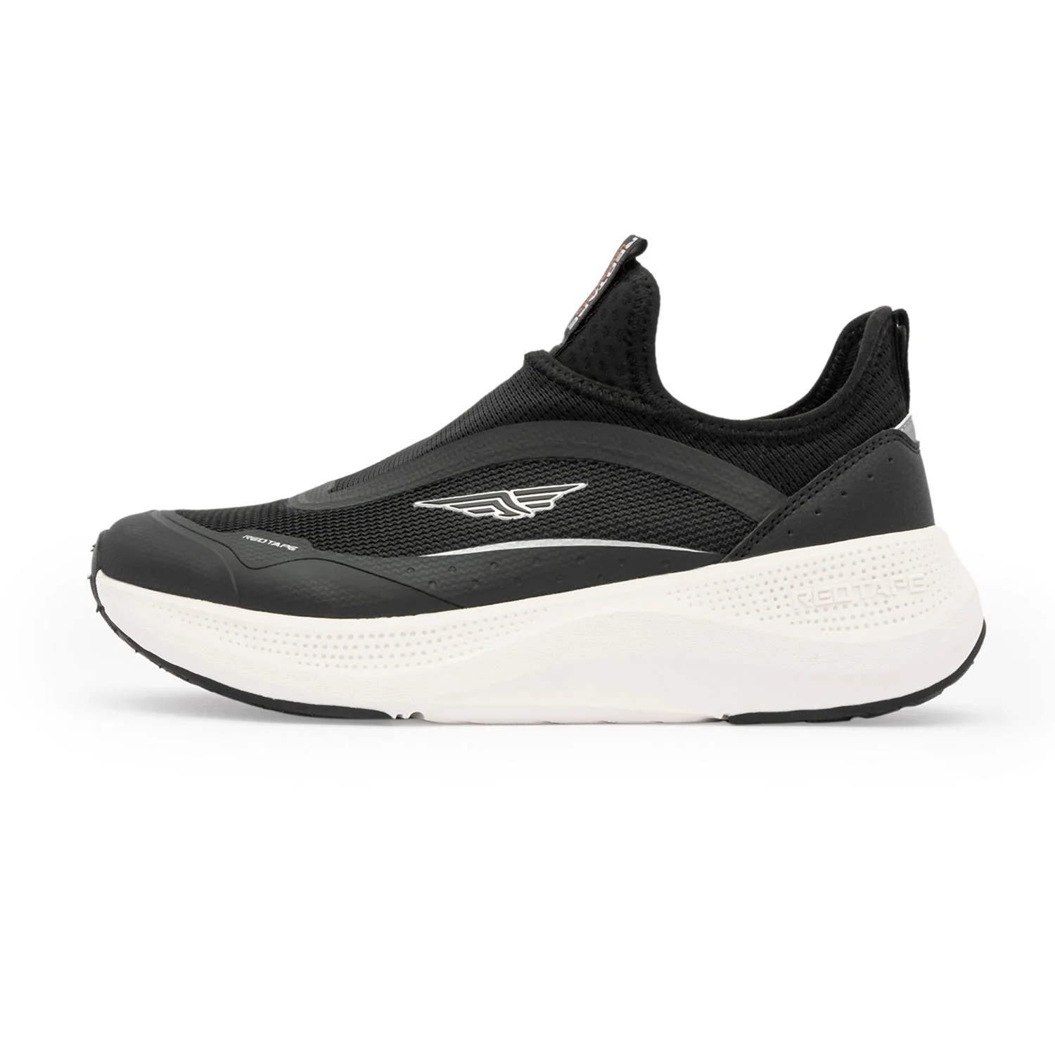 Walking Shoes for Women in Black and White | Slip-On Shoes - Image 3