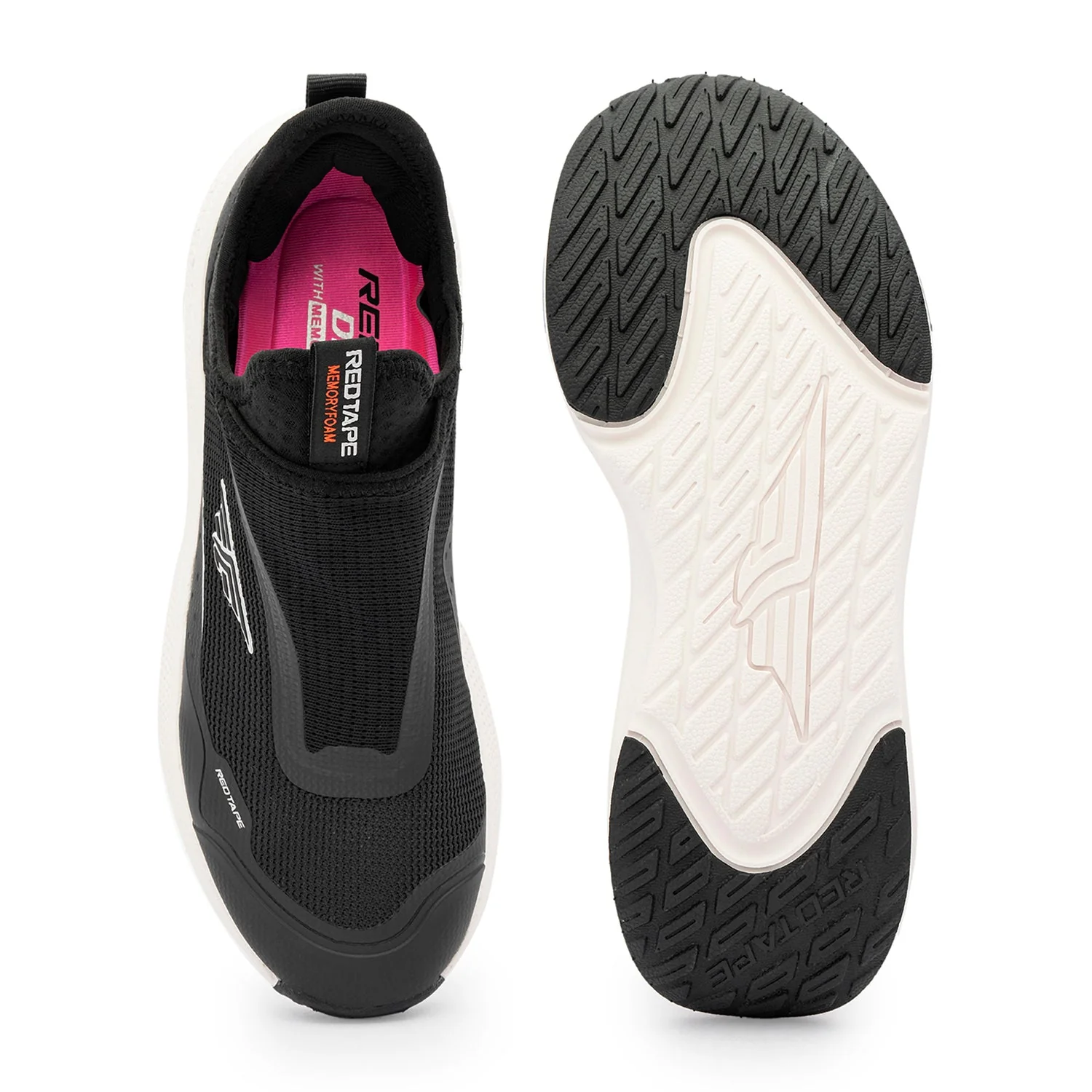 Walking Shoes for Women in Black and White | Slip-On Shoes - Image 5
