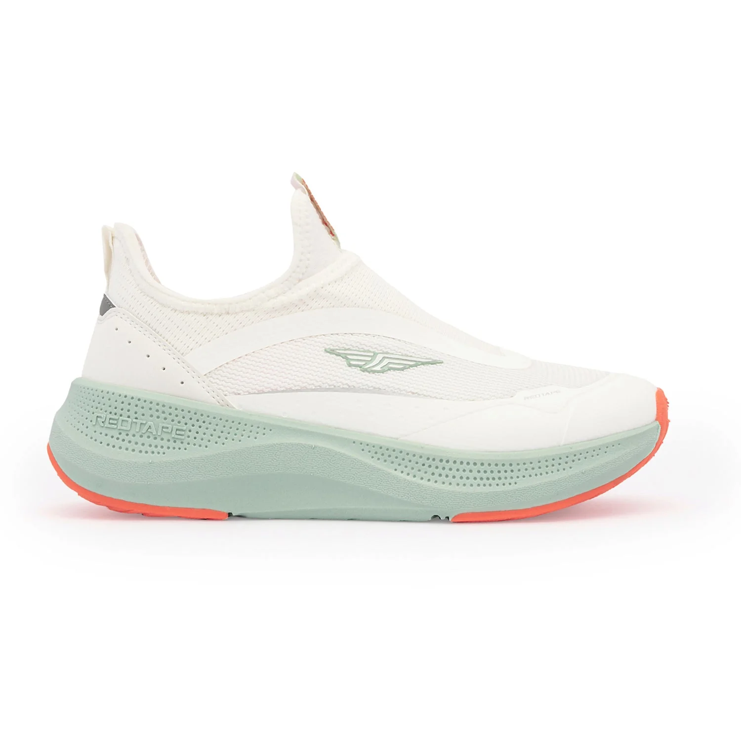 Walking Shoes for Women in White and Mint green | Slip-On Shoes - Image 2