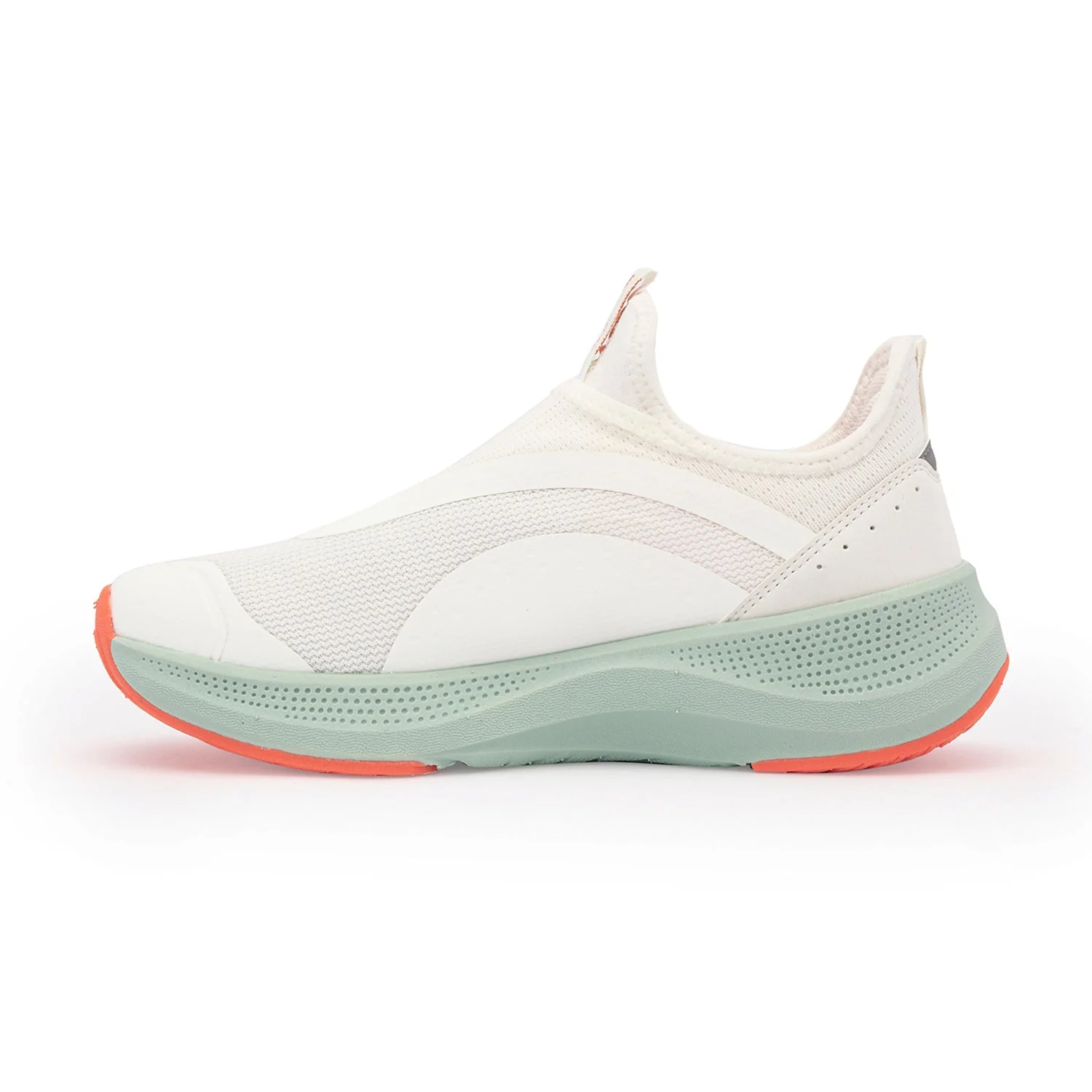 Walking Shoes for Women in White and Mint green | Slip-On Shoes - Image 3