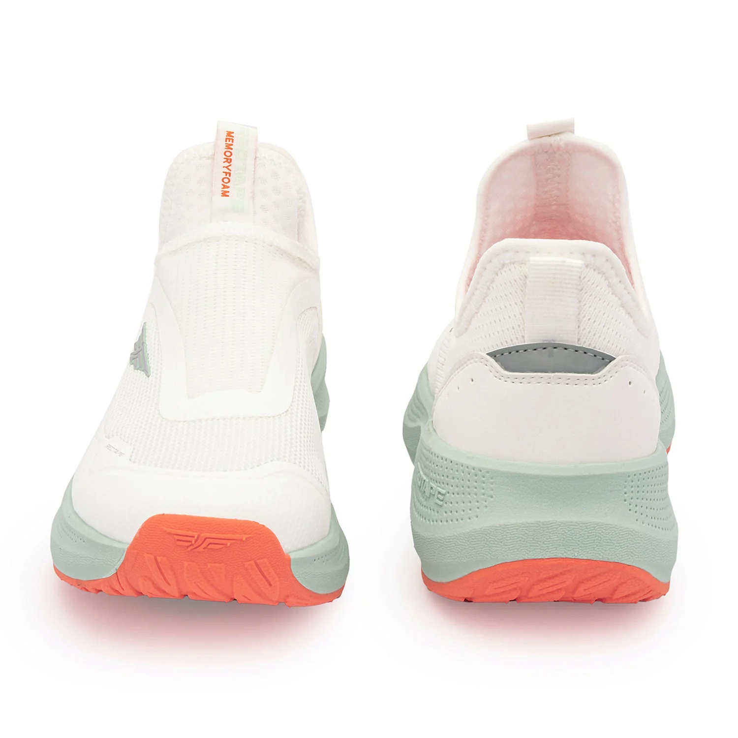 Walking Shoes for Women in White and Mint green | Slip-On Shoes - Image 4