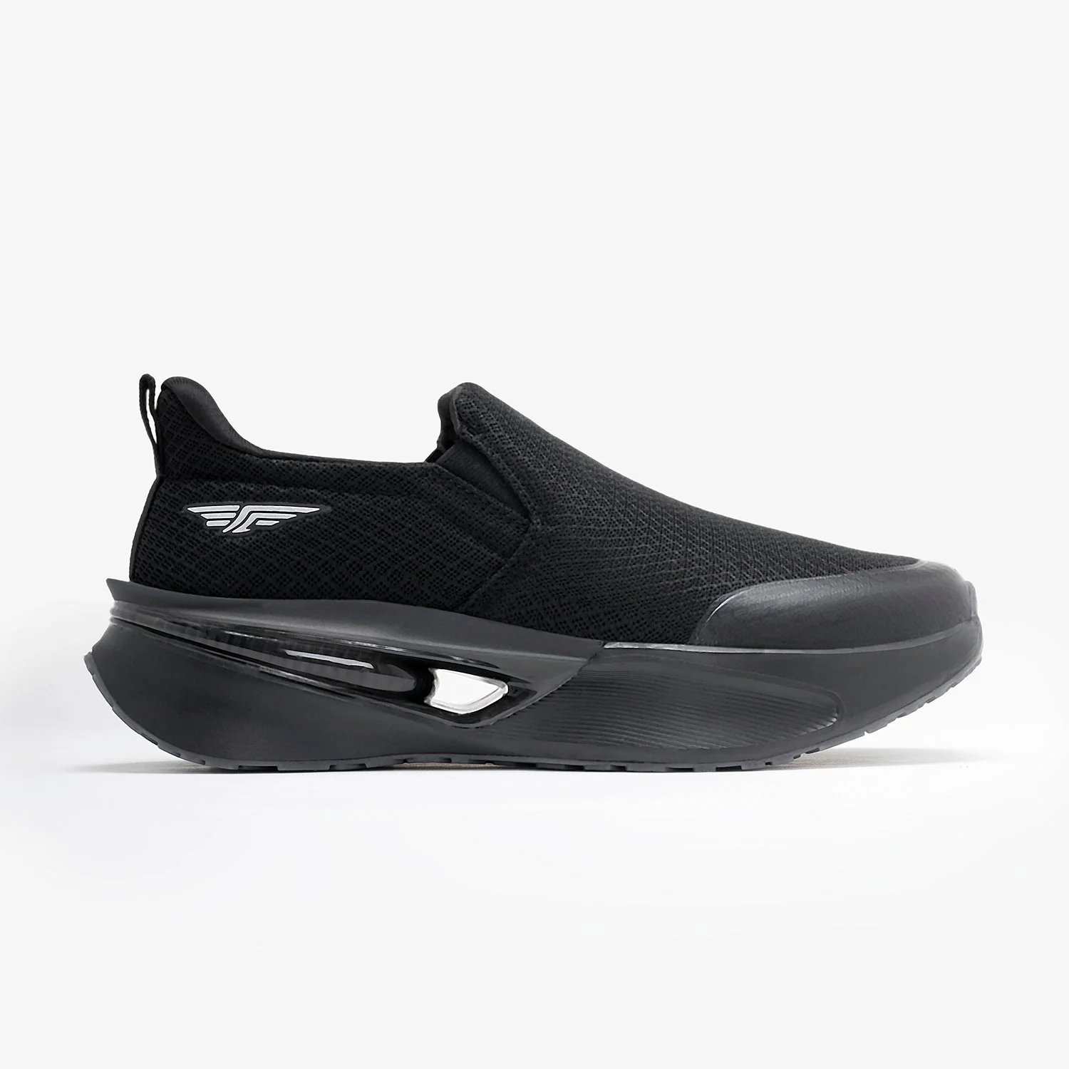 Walking Slip-On Shoes for Men in Full Black | Low-Cut Comfort Shoes. - Image 2