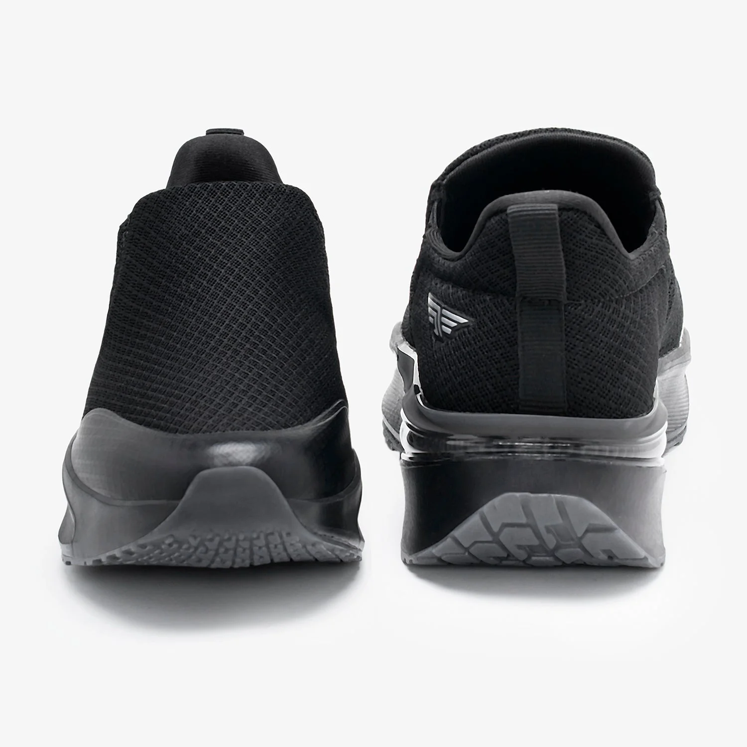 Walking Slip-On Shoes for Men in Full Black | Low-Cut Comfort Shoes. - Image 4