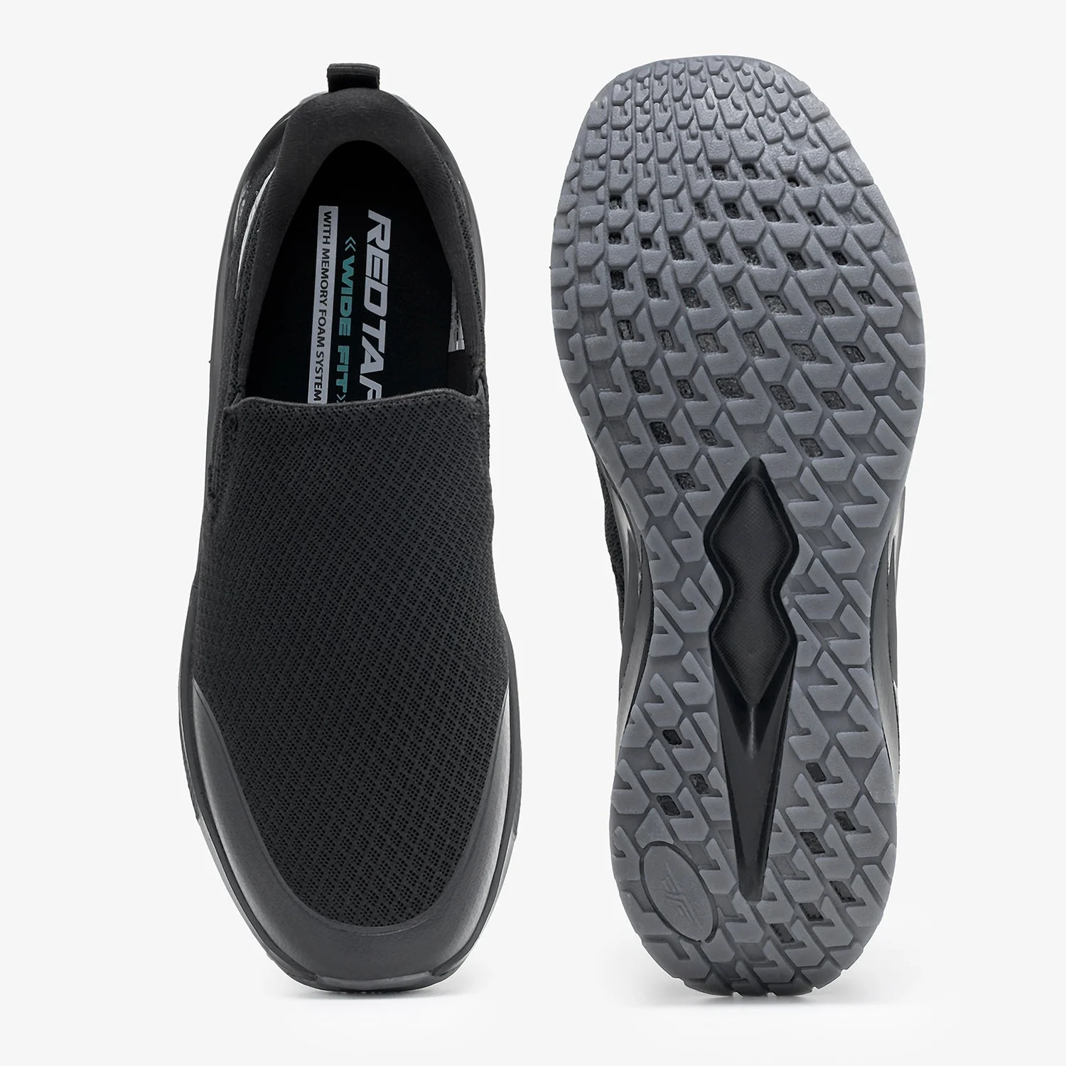 Walking Slip-On Shoes for Men in Full Black | Low-Cut Comfort Shoes. - Image 5