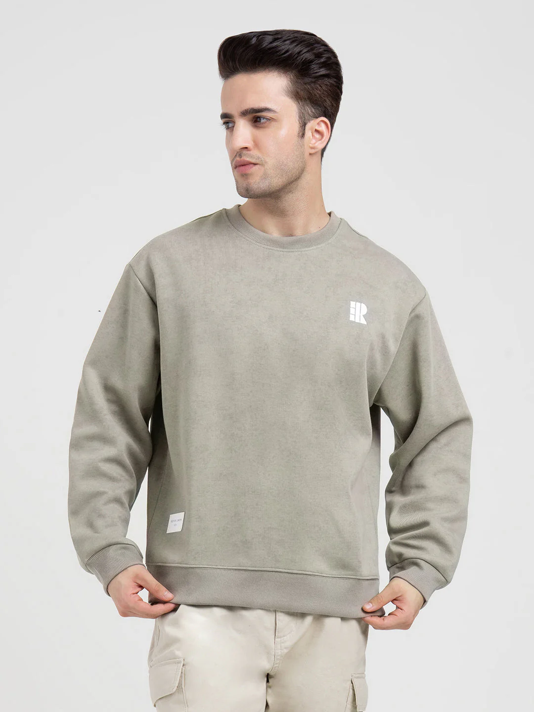 White Graphic Sweatshirt for Men  | Winter-Ready Streetwear Comfort - Image 3