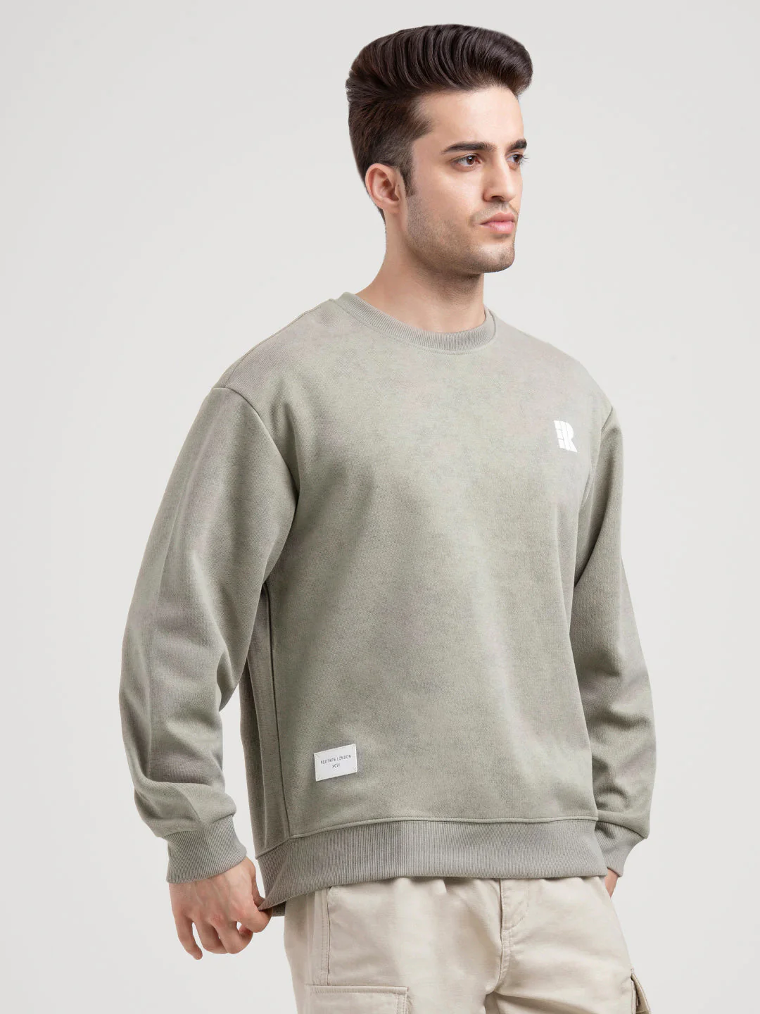 White Graphic Sweatshirt for Men  | Winter-Ready Streetwear Comfort - Image 4