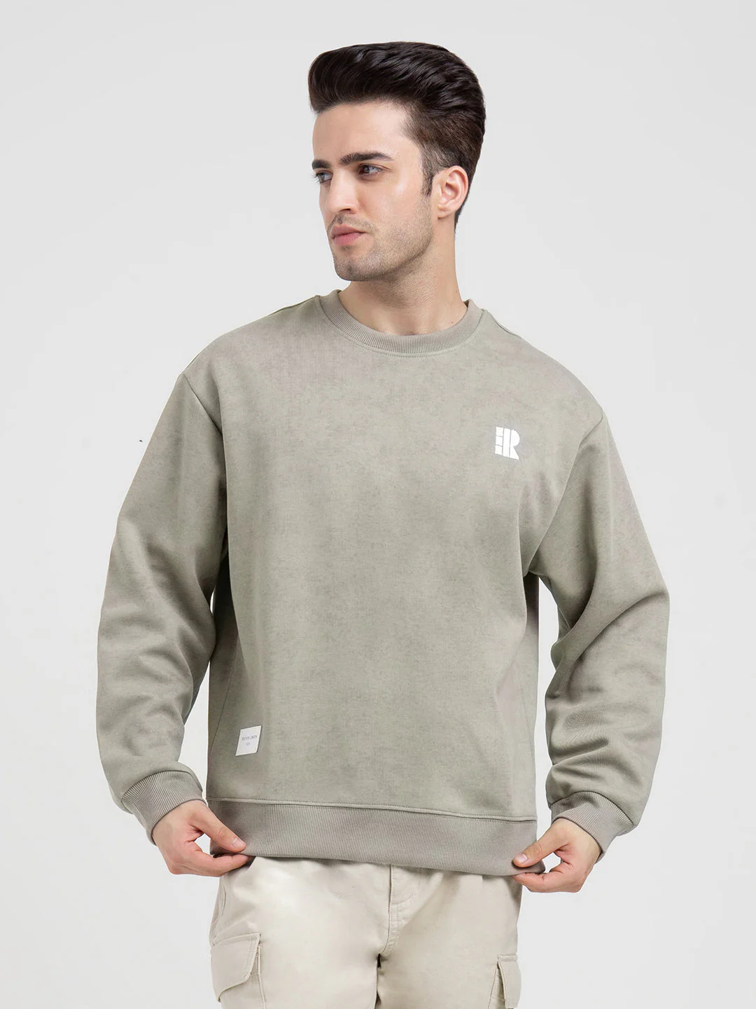 White Graphic Sweatshirt for Men  | Winter-Ready Streetwear Comfort - Image 5